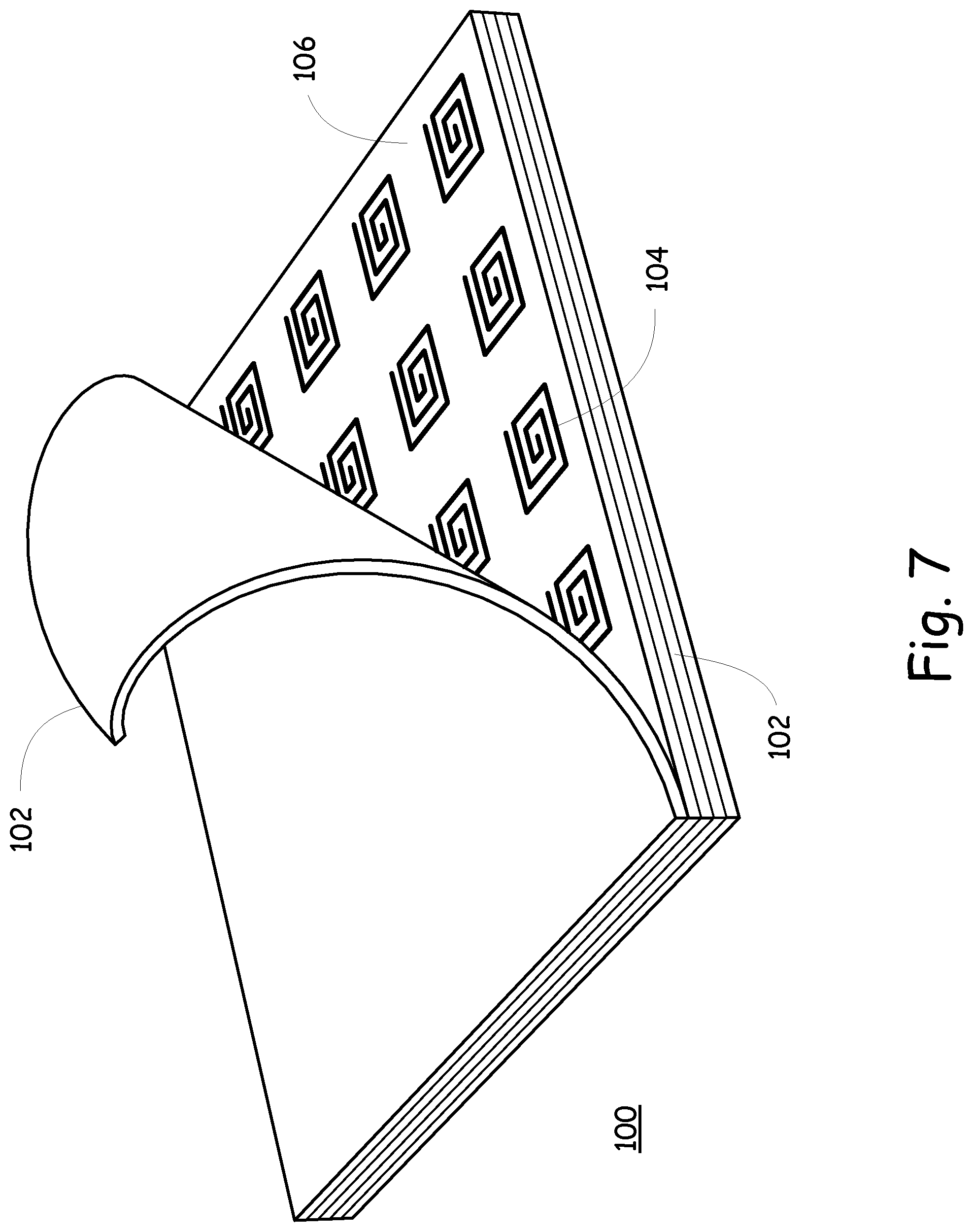 Patent US11780779 Figure 7 – High temperature composite structure and system for detecting degradation thereof