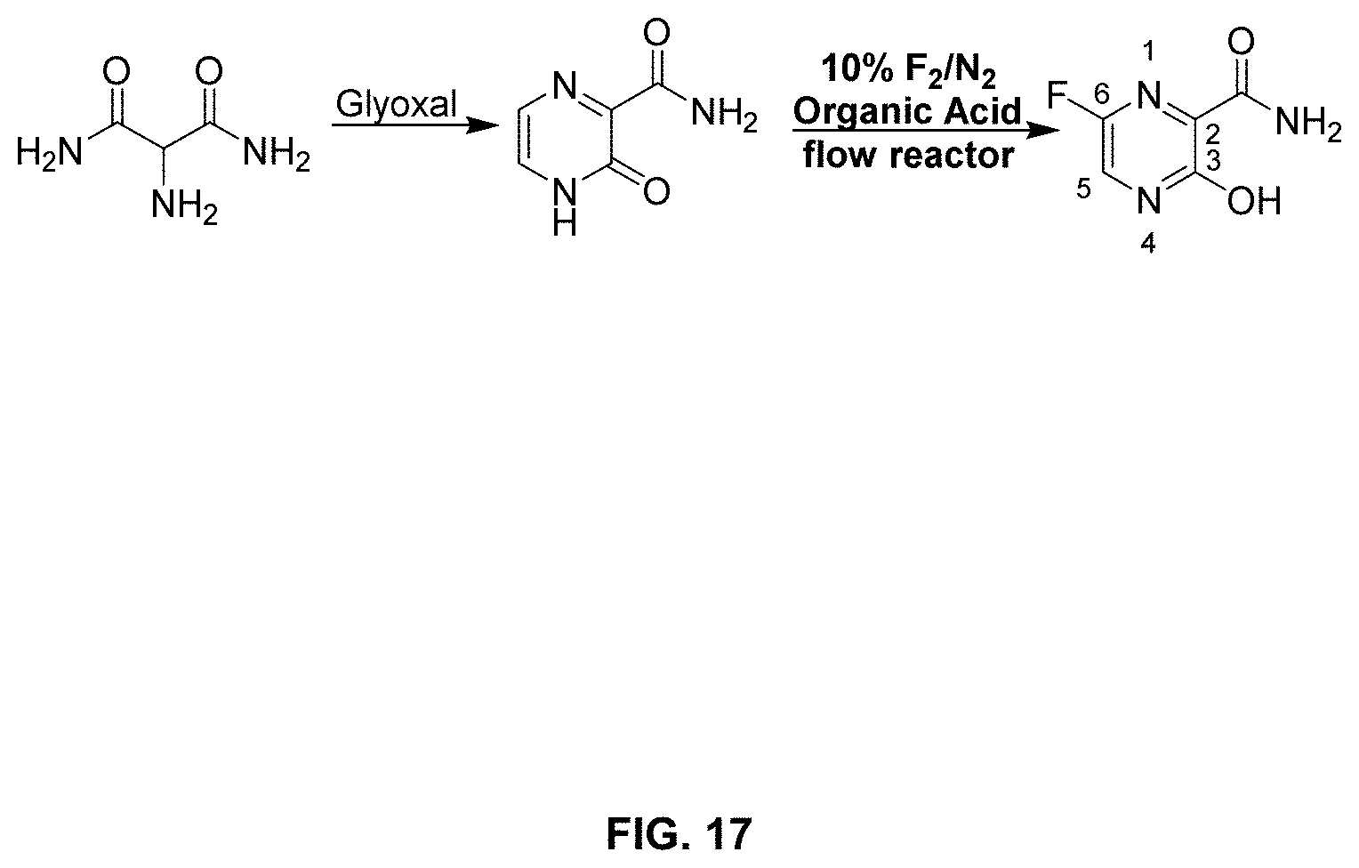 Patent US11780817 Figure 17 – Methods for preparing Favipiravir