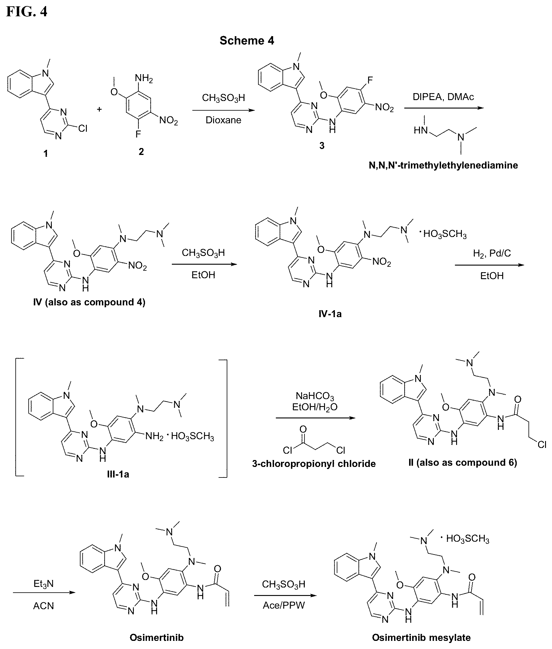 Patent US11780824 Figure 3 – Process for preparing osimertinib or a salt thereof