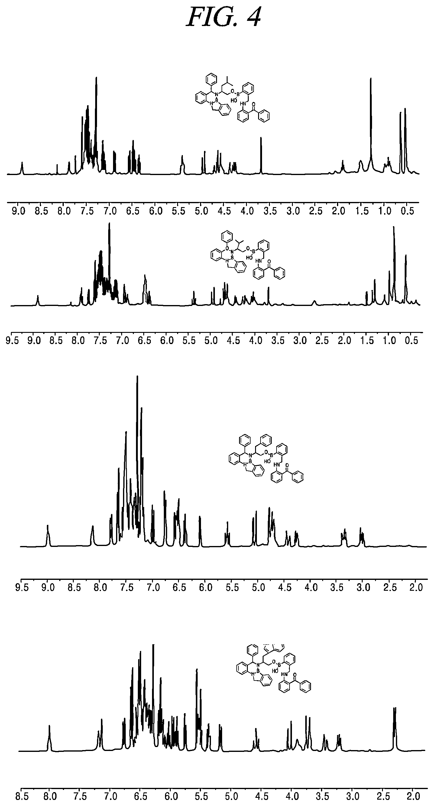 Patent US11780857 Figure 7 – Probe compounds for amino alcohols, and simultaneous fluorescence and circular dichroism analysis method