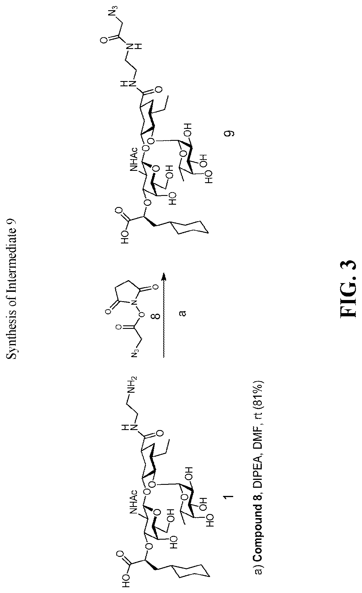 Patent US11780873 Figure 3 – Highly potent multimeric e-selectin antagonists