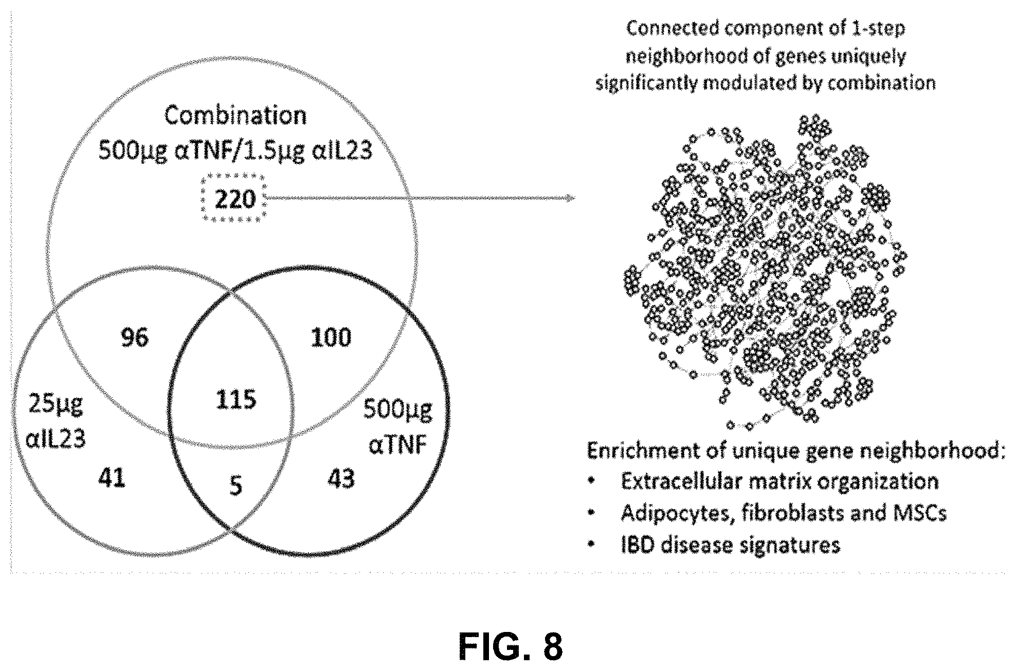 Patent US11780911 Figure 18 – Method of treating inflammatory bowel disease with a combination therapy of antibodies to IL-23 and TNF alpha
