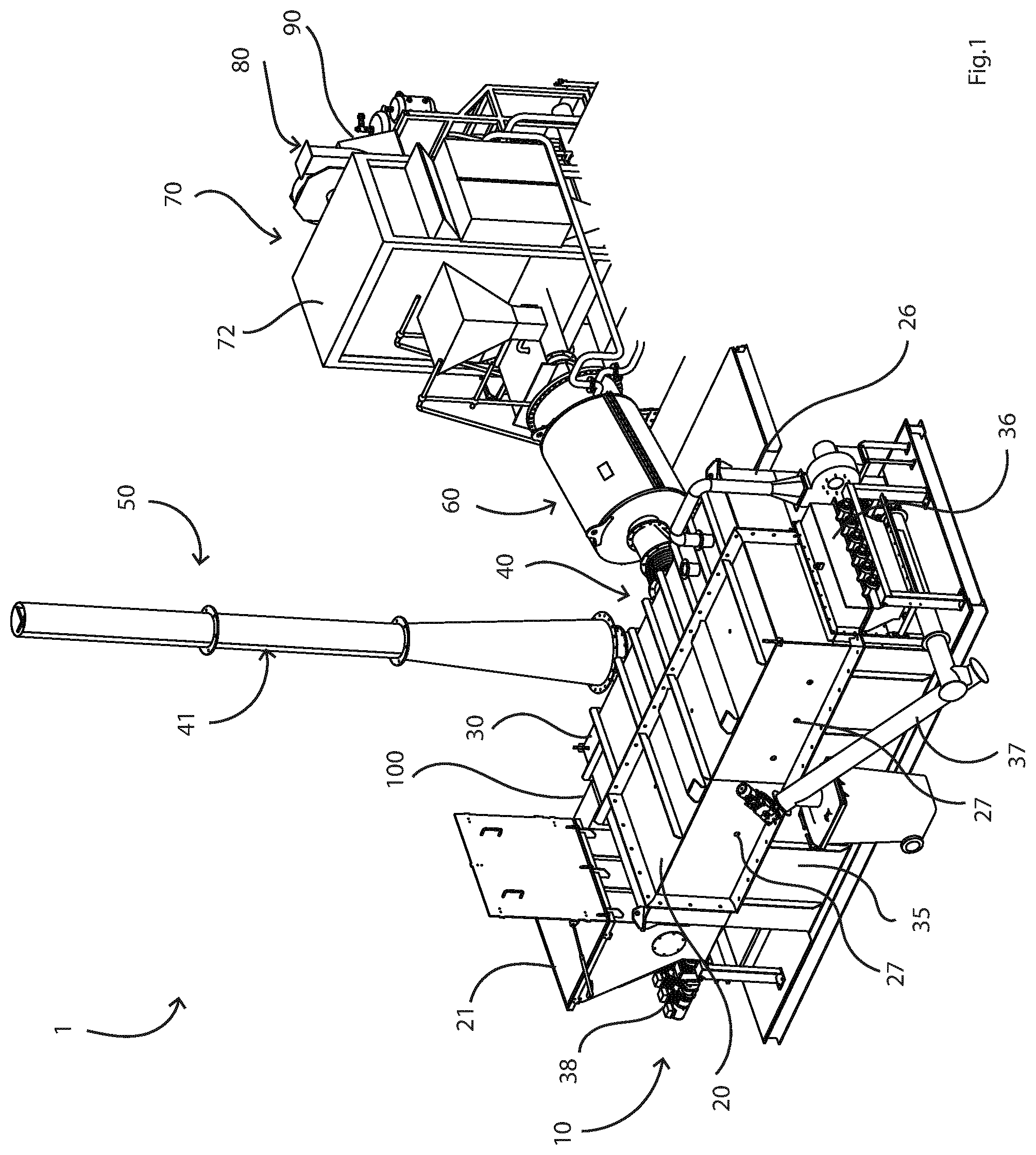 Patent US11781080 Figure 1 – Gasification apparatus with controller for negative pressure