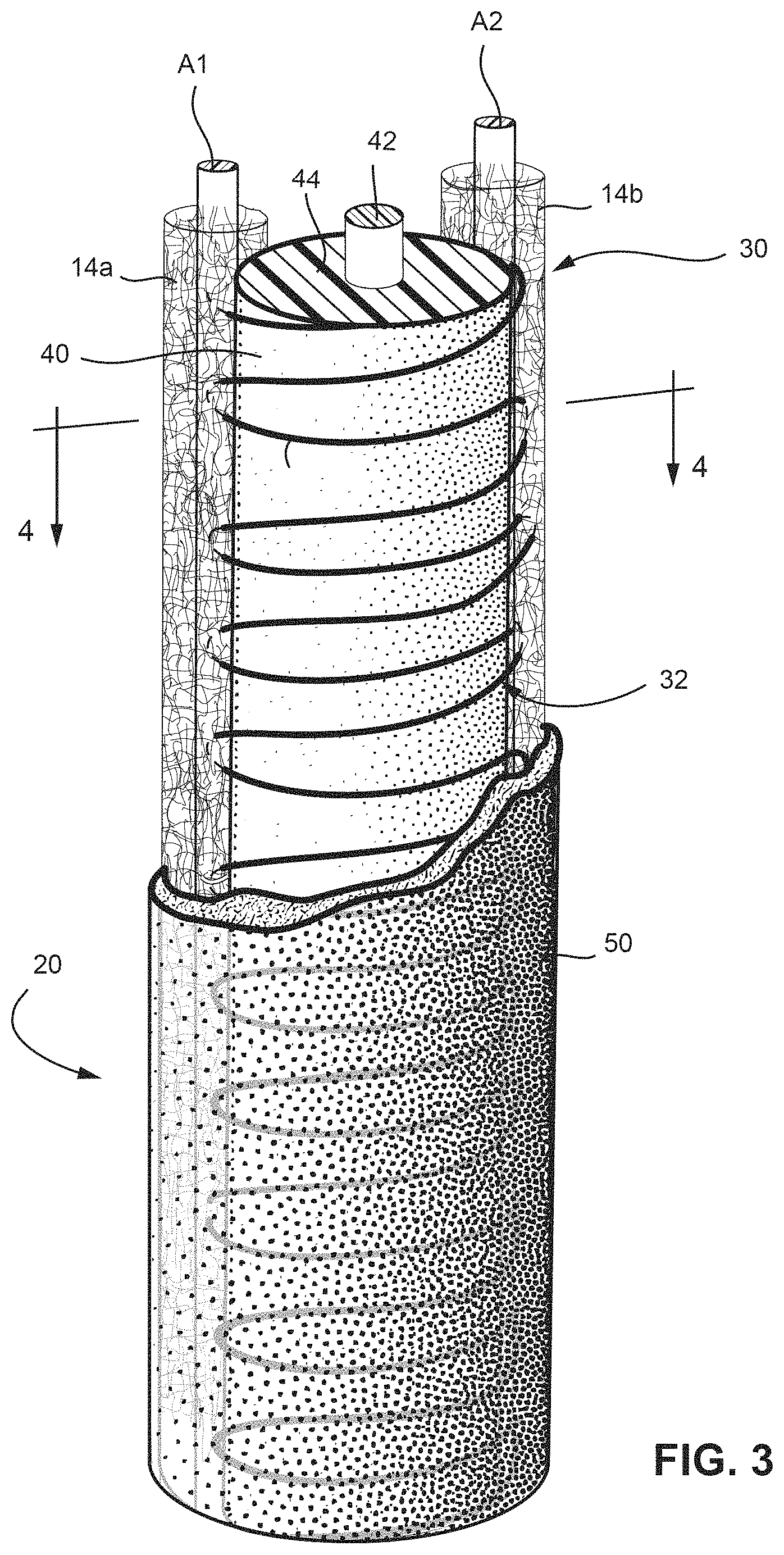 Patent US11781089 Figure 3 – Multiple wick candle assemblies and methods of making the same
