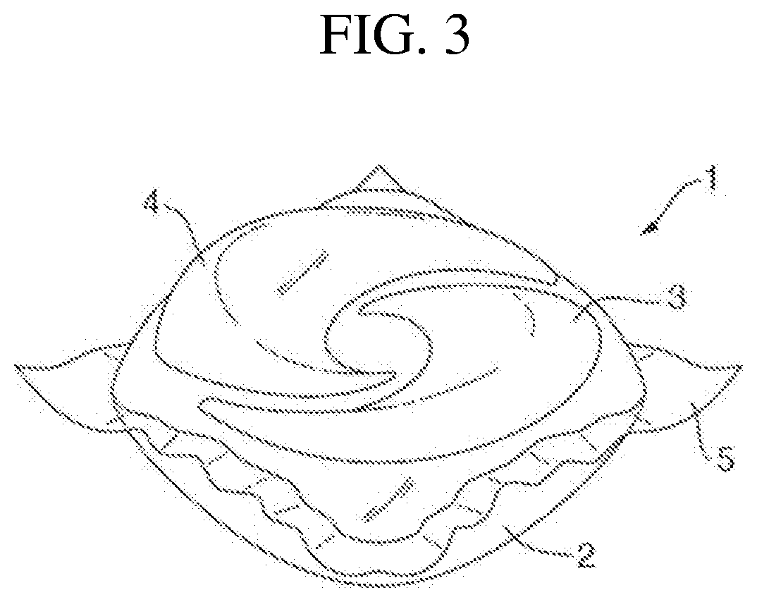 Patent US11781094 Figure 3 – Water-soluble unit dose articles made from a combination of different films and containing household care compositions