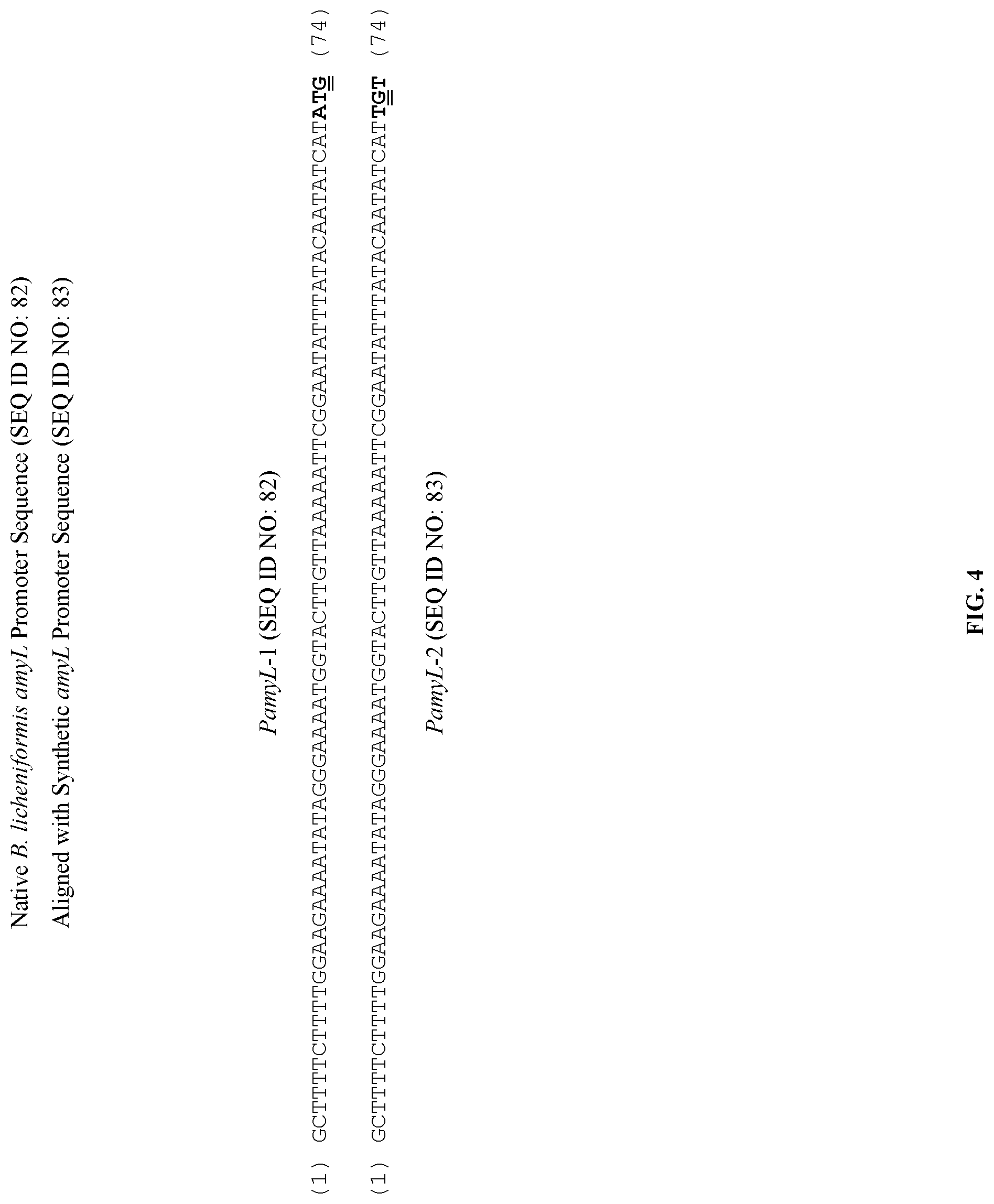 Patent US11781147 Figure 4 – Promoter sequences and methods thereof for enhanced protein production in Bacillus cells