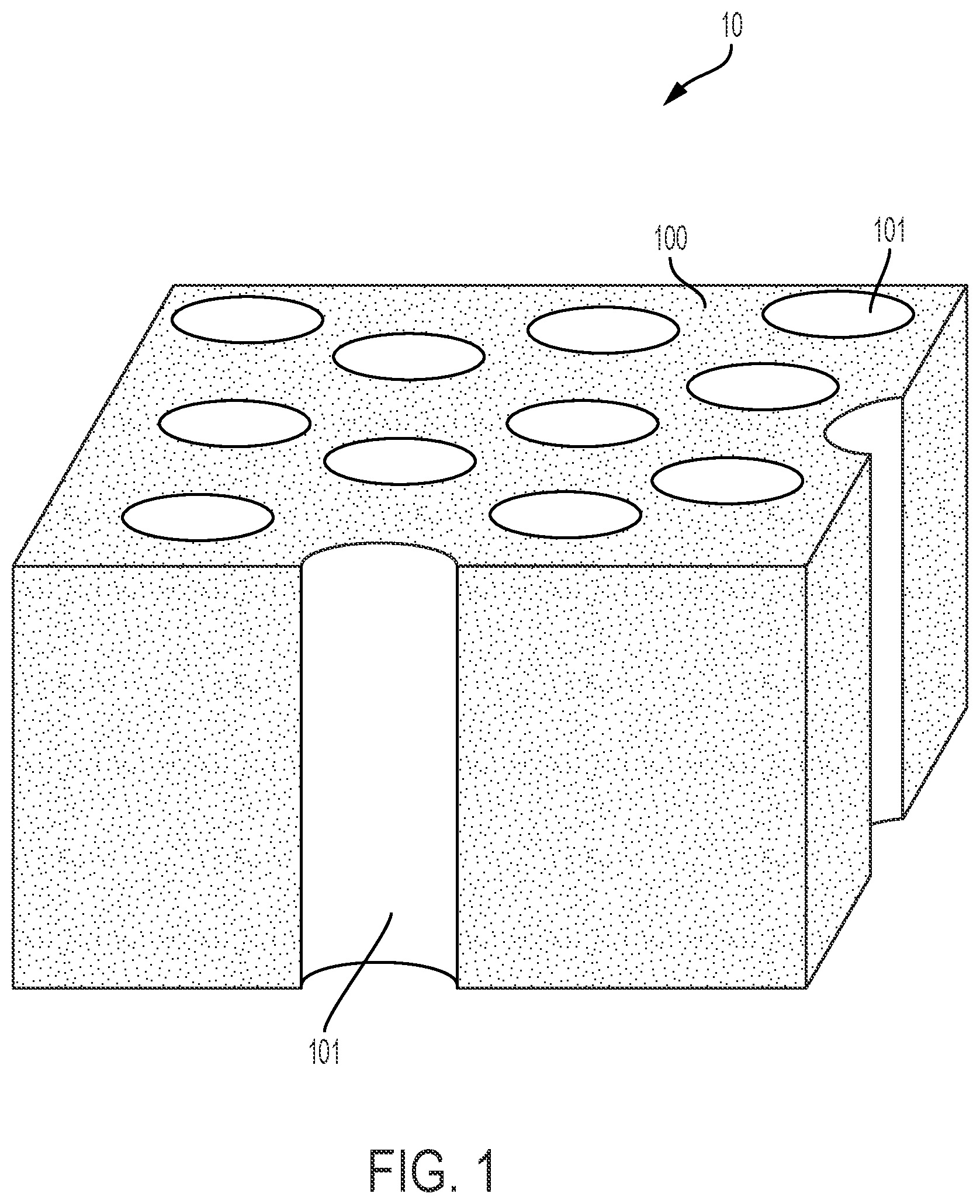 Patent US11781166 Figure 1 – Cell culturing structure including growth medium and non-growth medium