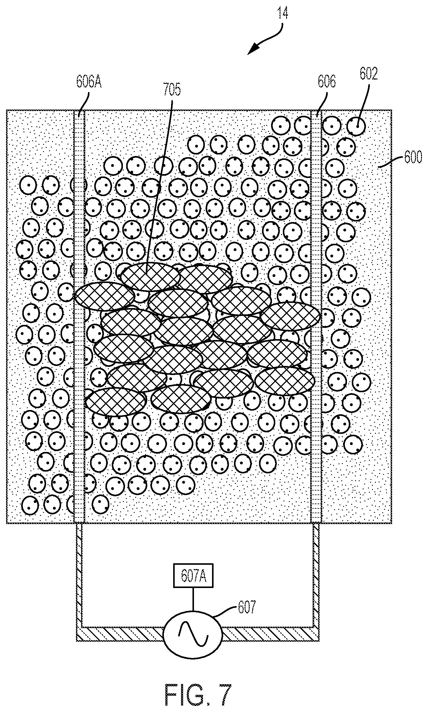 Patent US11781166 Figure 8 – Cell culturing structure including growth medium and non-growth medium