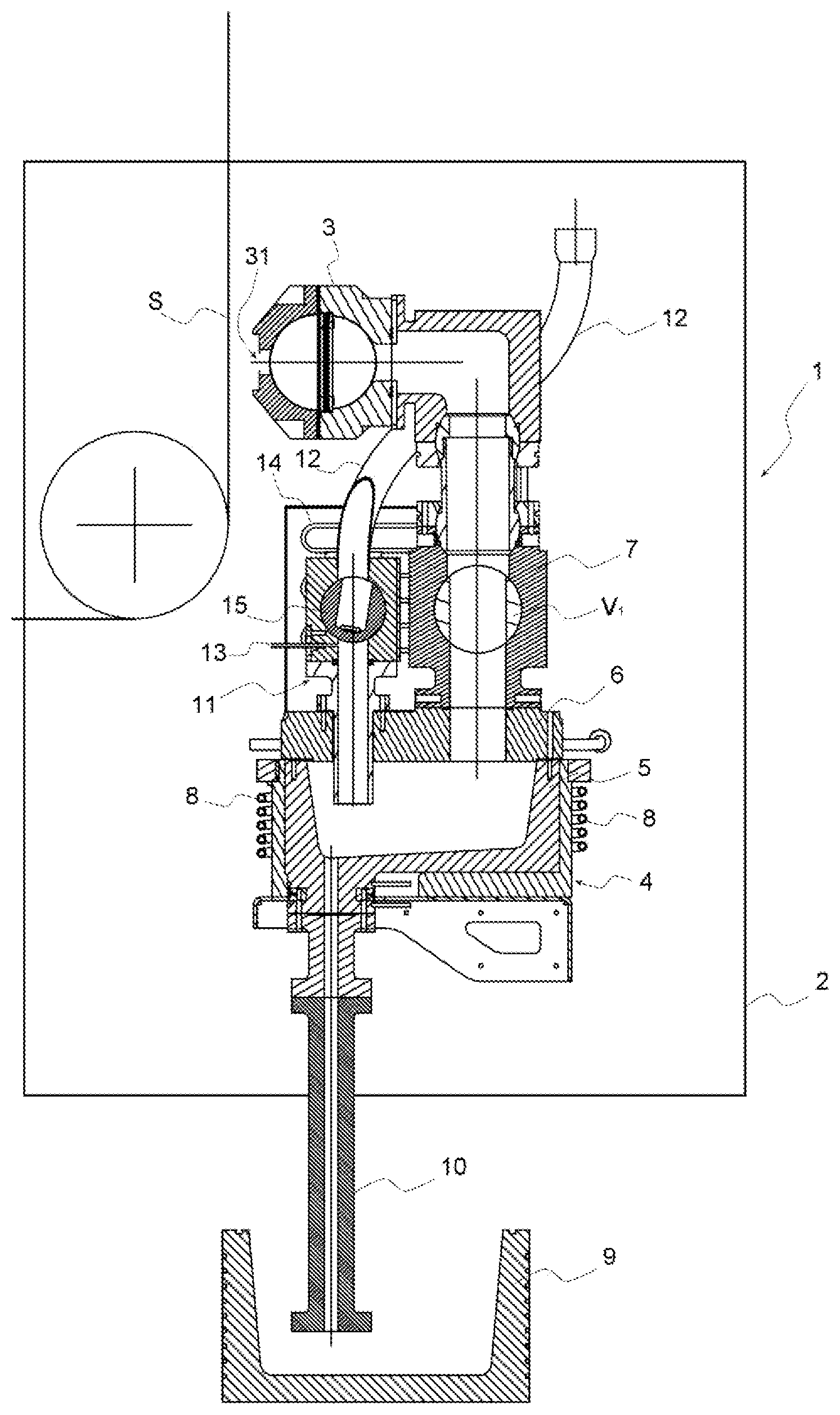 Patent US11781213 Figure 1 – Apparatus and method for vacuum deposition