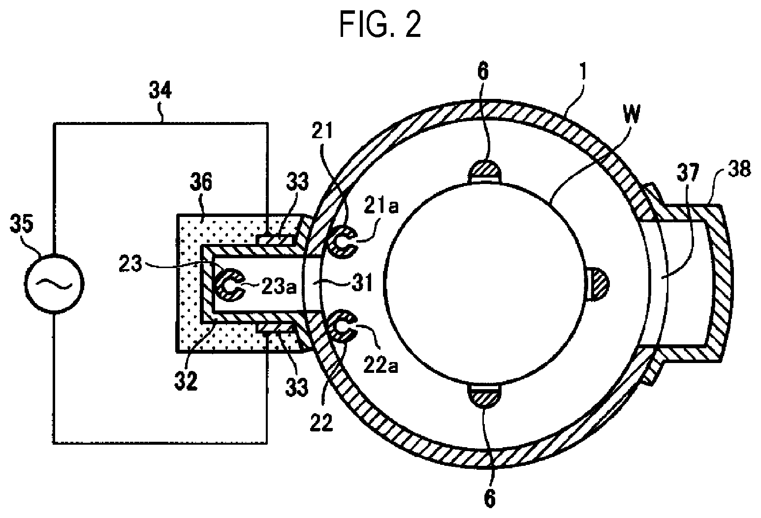 Patent US11781219 Figure 2 – Processing apparatus and processing method