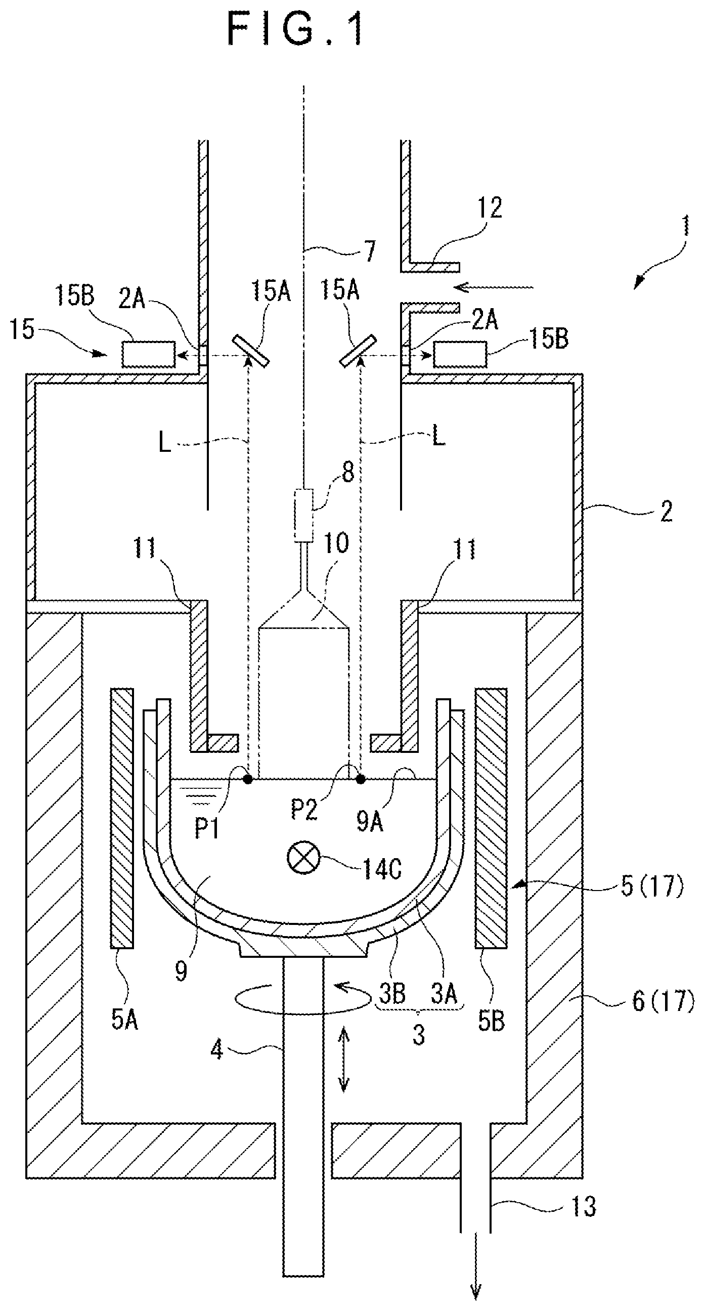 Patent US11781242 Figure 1 – Method for controlling convection pattern of silicon melt, method for producing silicon single crystals, and device for pulling silicon single crystals