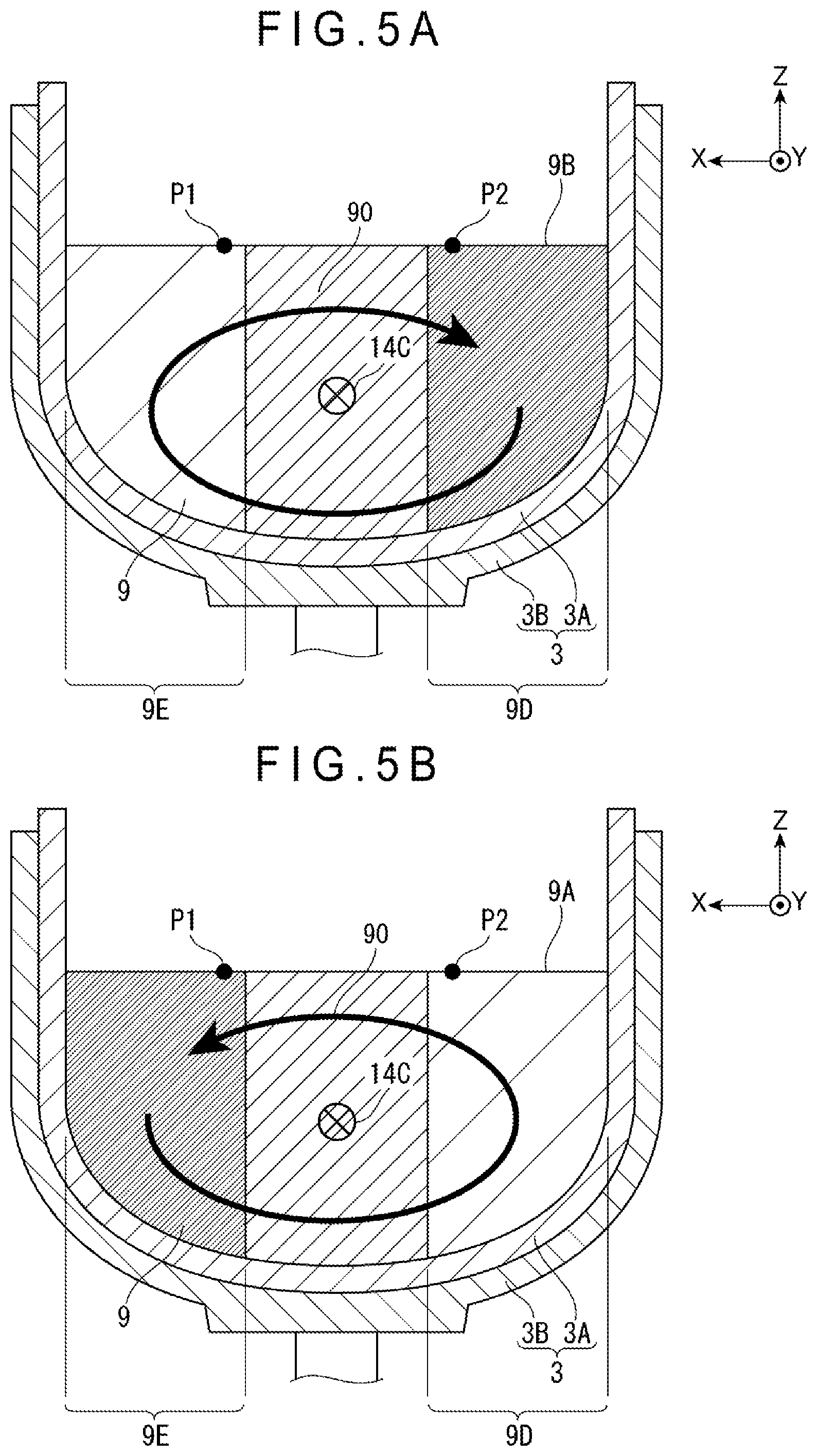 Patent US11781242 Figure 5 – Method for controlling convection pattern of silicon melt, method for producing silicon single crystals, and device for pulling silicon single crystals