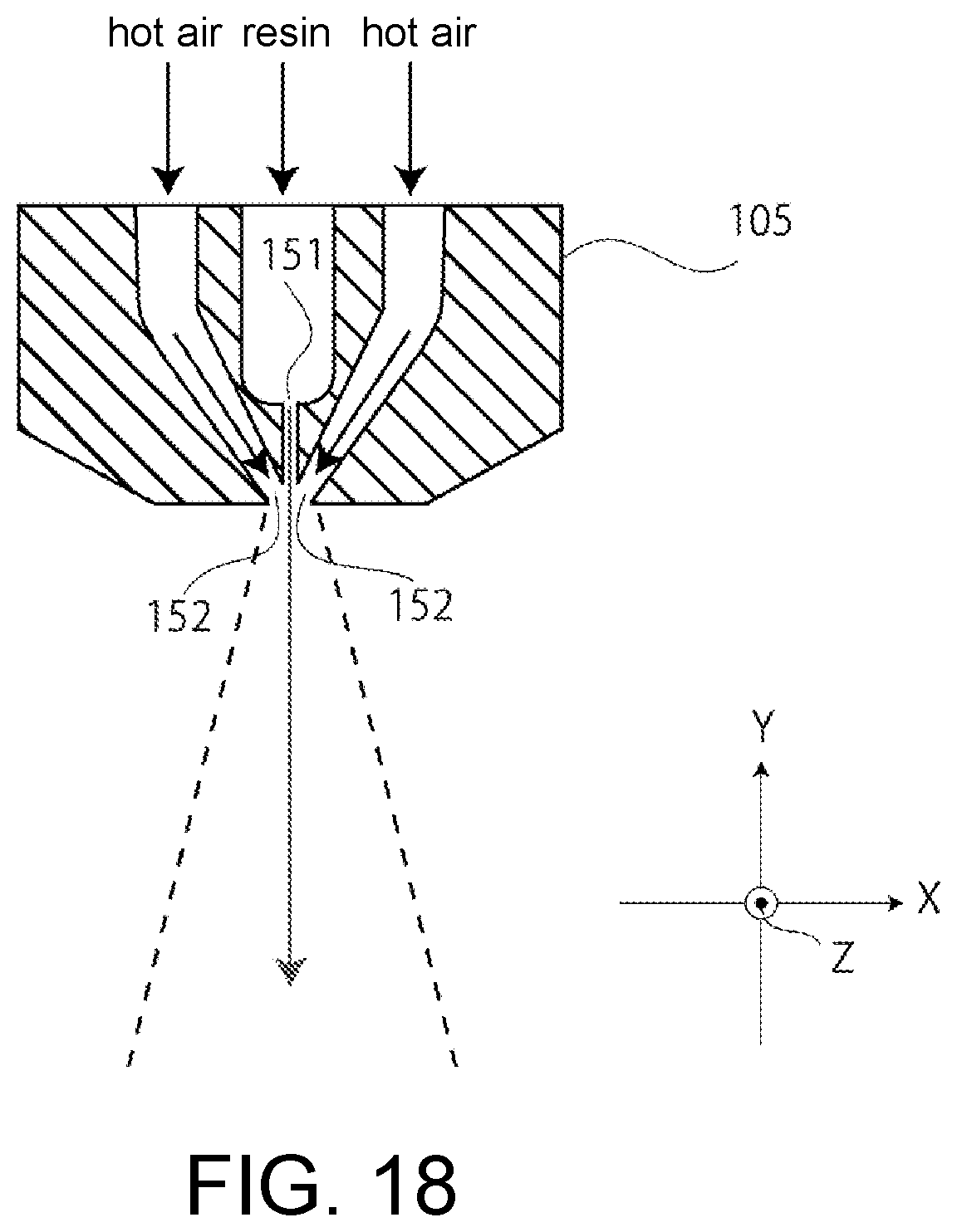 Patent US11781254 Figure 17 – Production method for low molecular weight polymer, and production device and production method for melt-blown non-woven fabric