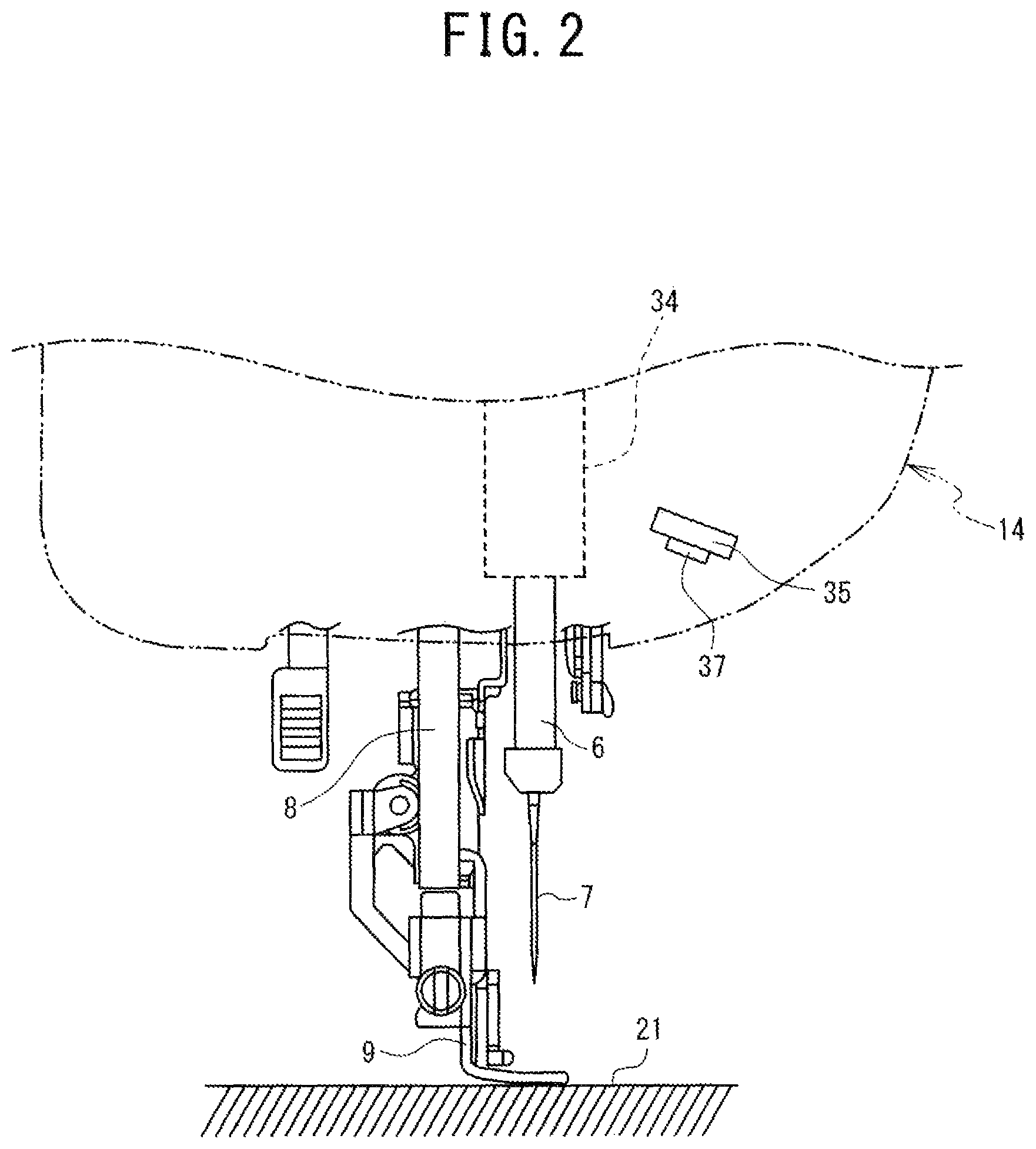 Patent US11781255 Figure 2 – Non-transitory computer-readable storage medium, embroidery pattern displaying device, and method