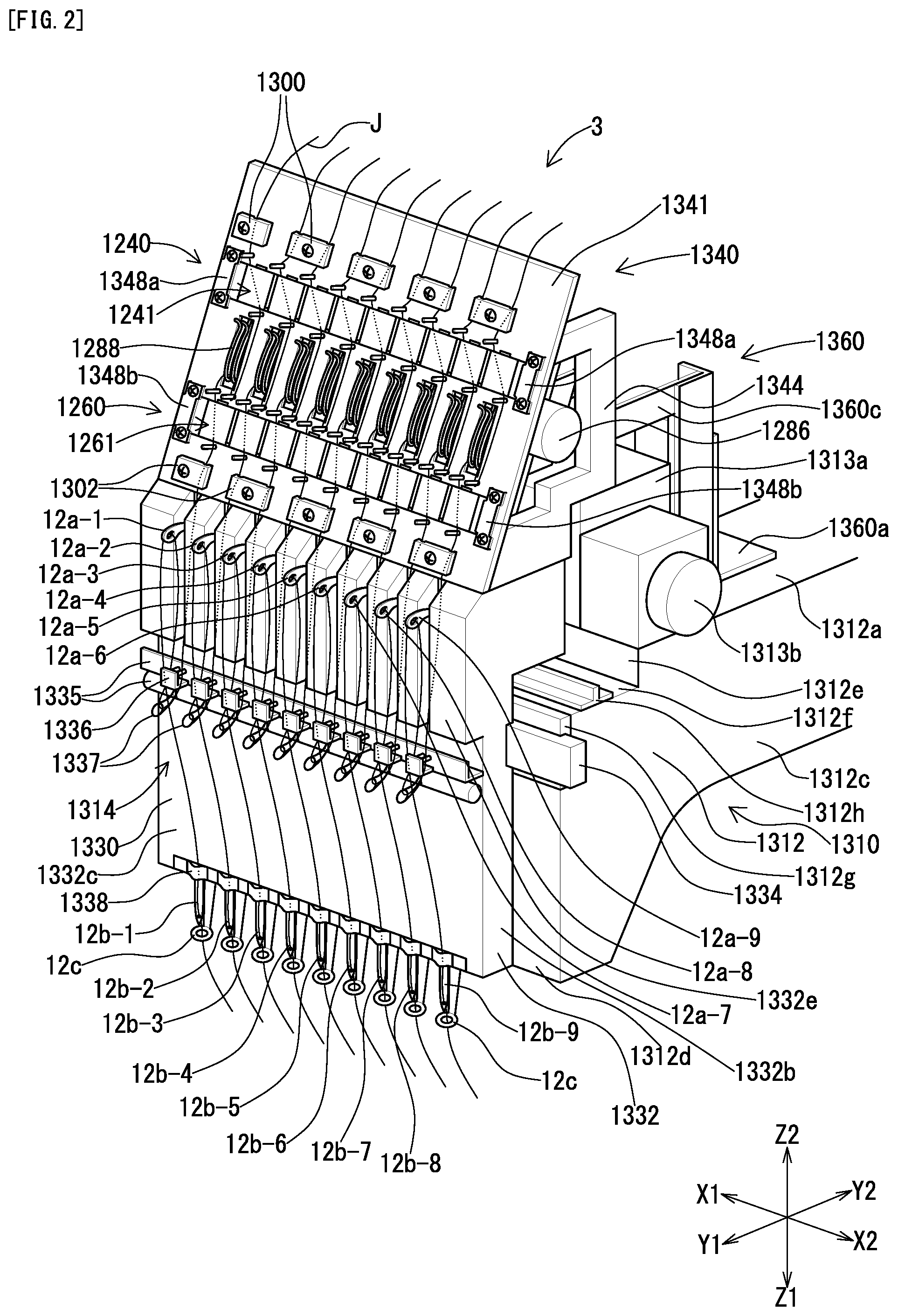Patent US11781257 Figure 2 – Sewing machine