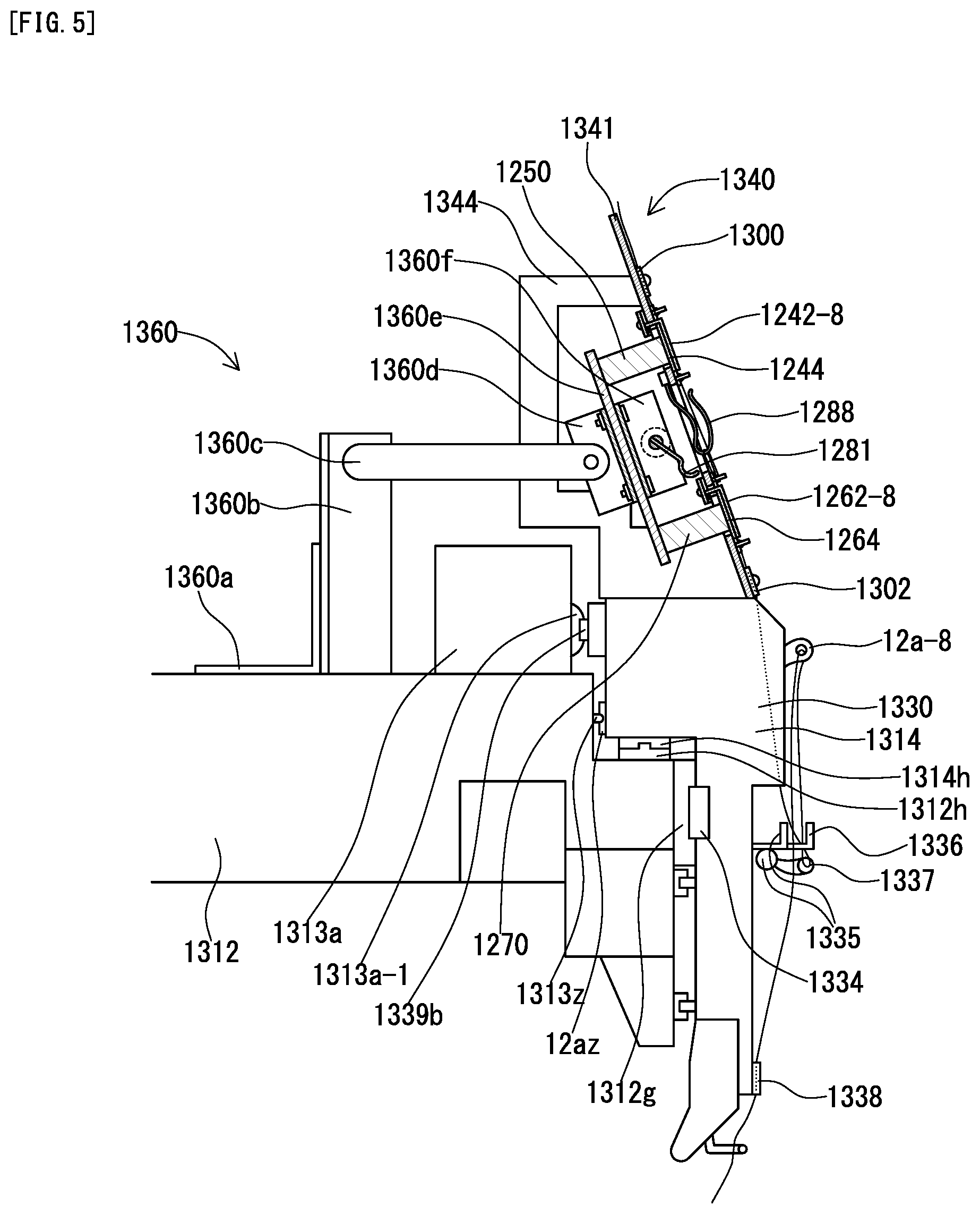 Patent US11781257 Figure 5 – Sewing machine