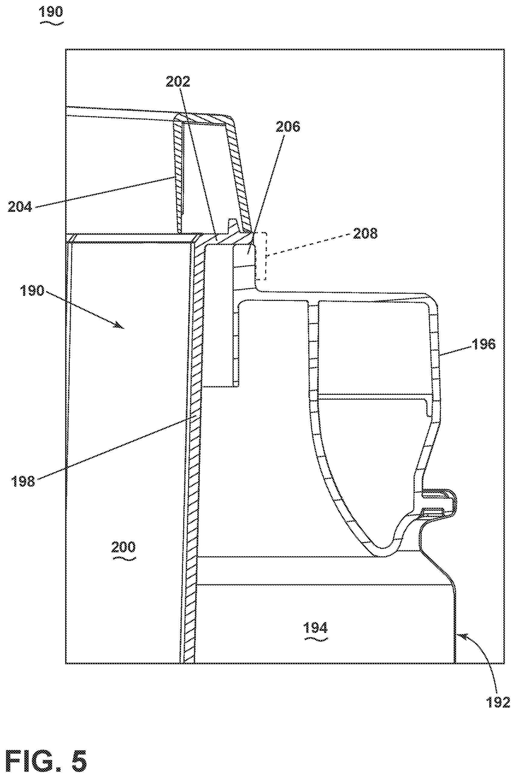 Patent US11781259 Figure 5 – Laundry treating appliance with removable basket