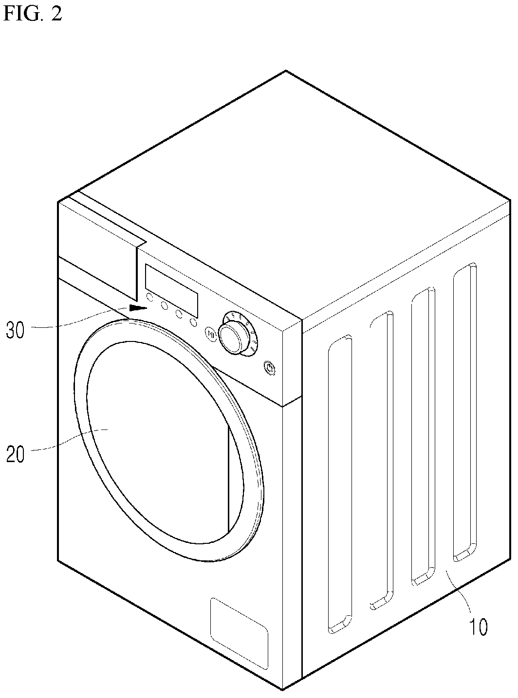 Patent US11781260 Figure 2 – Washing machine