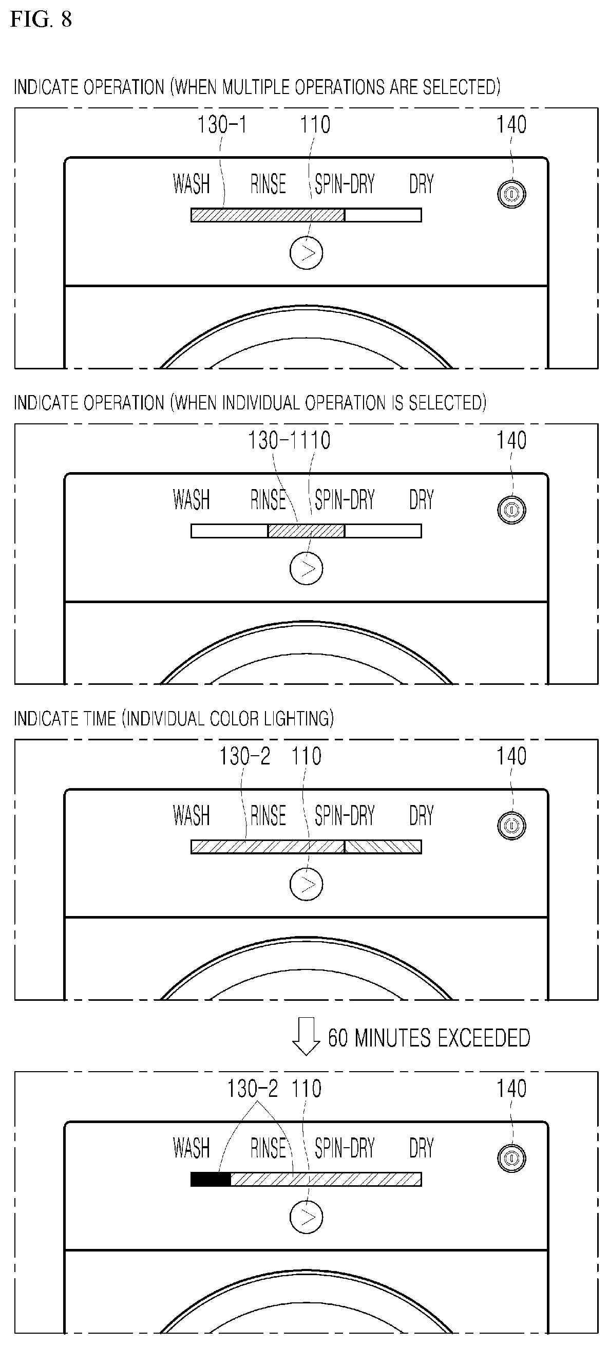 Patent US11781260 Figure 8 – Washing machine