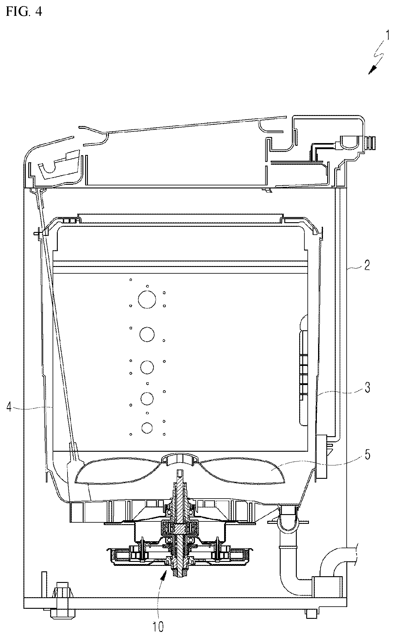 Patent US11781262 Figure 4 – Driving part assembly and top-loader washer thereof