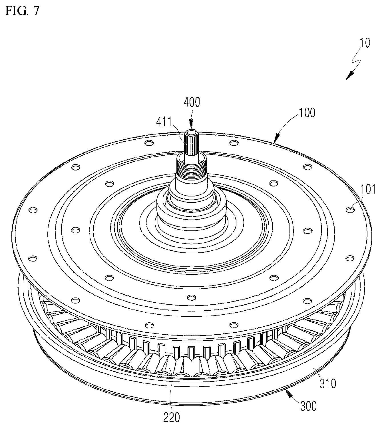 Patent US11781262 Figure 7 – Driving part assembly and top-loader washer thereof