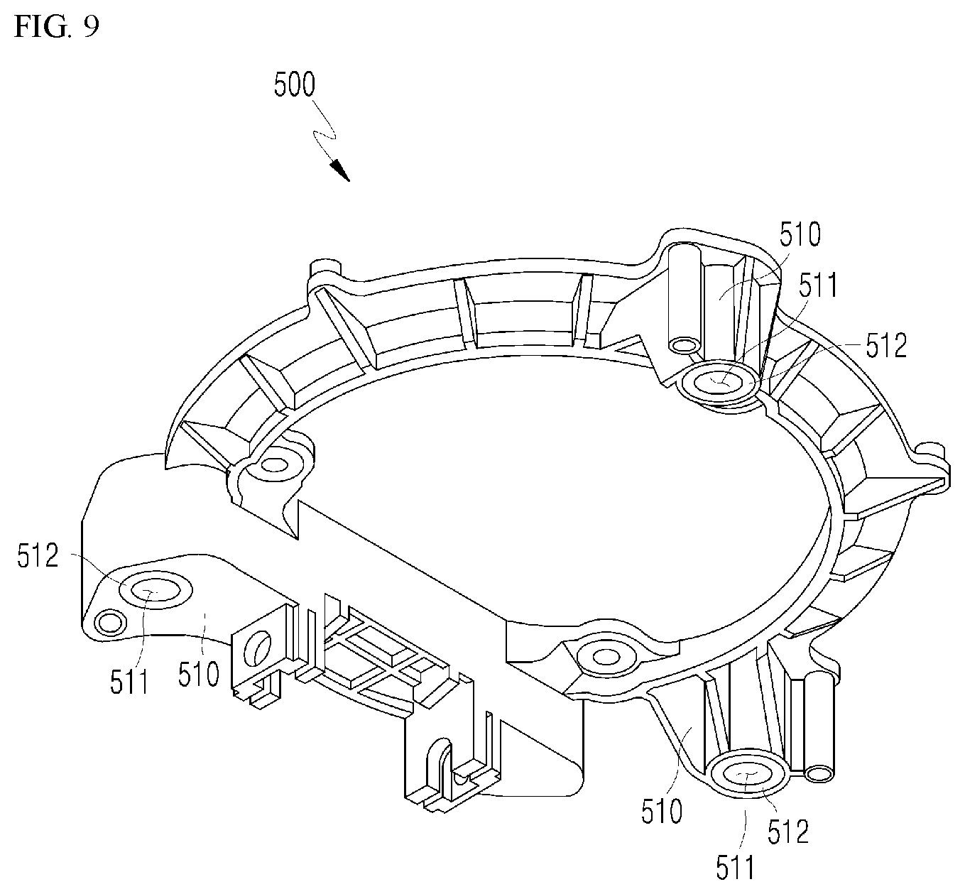Patent US11781262 Figure 9 – Driving part assembly and top-loader washer thereof