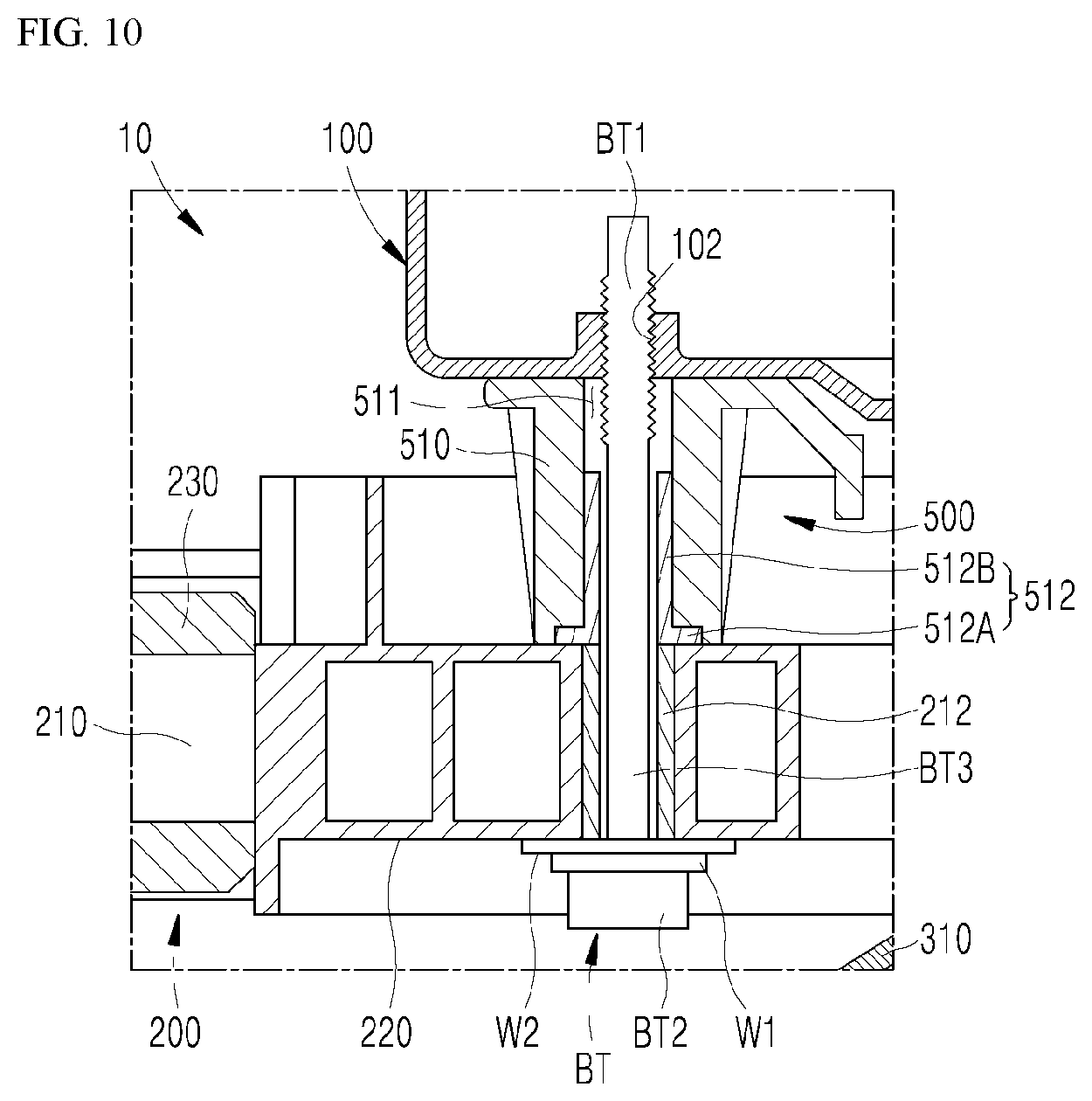 Patent US11781262 Figure 10 – Driving part assembly and top-loader washer thereof