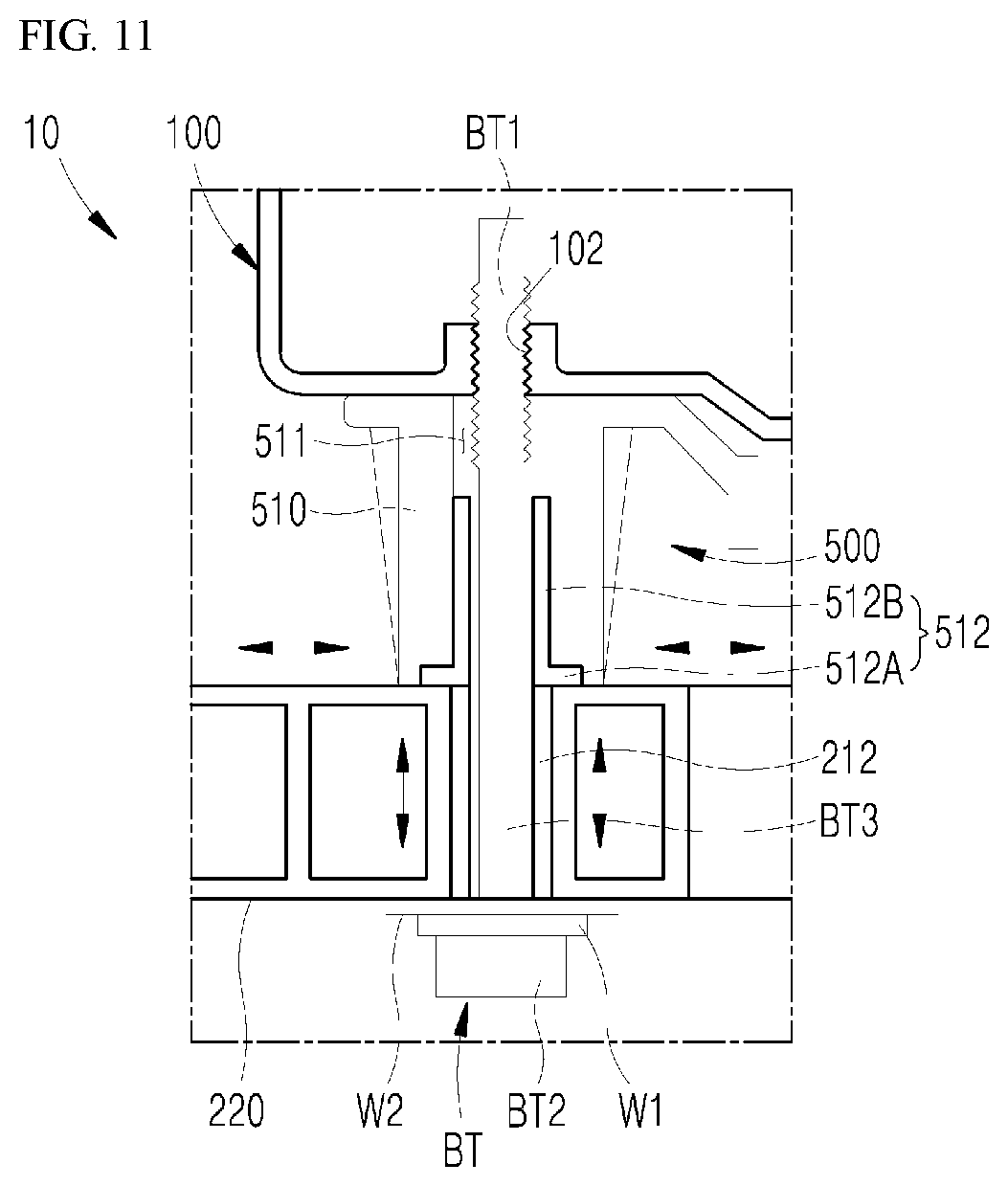 Patent US11781262 Figure 11 – Driving part assembly and top-loader washer thereof