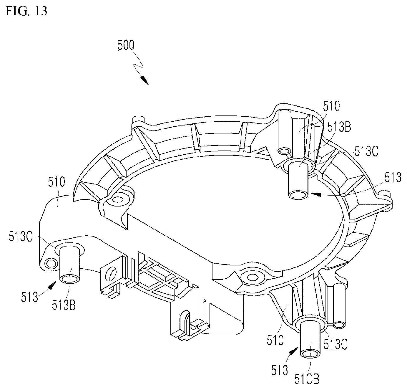 Patent US11781262 Figure 13 – Driving part assembly and top-loader washer thereof