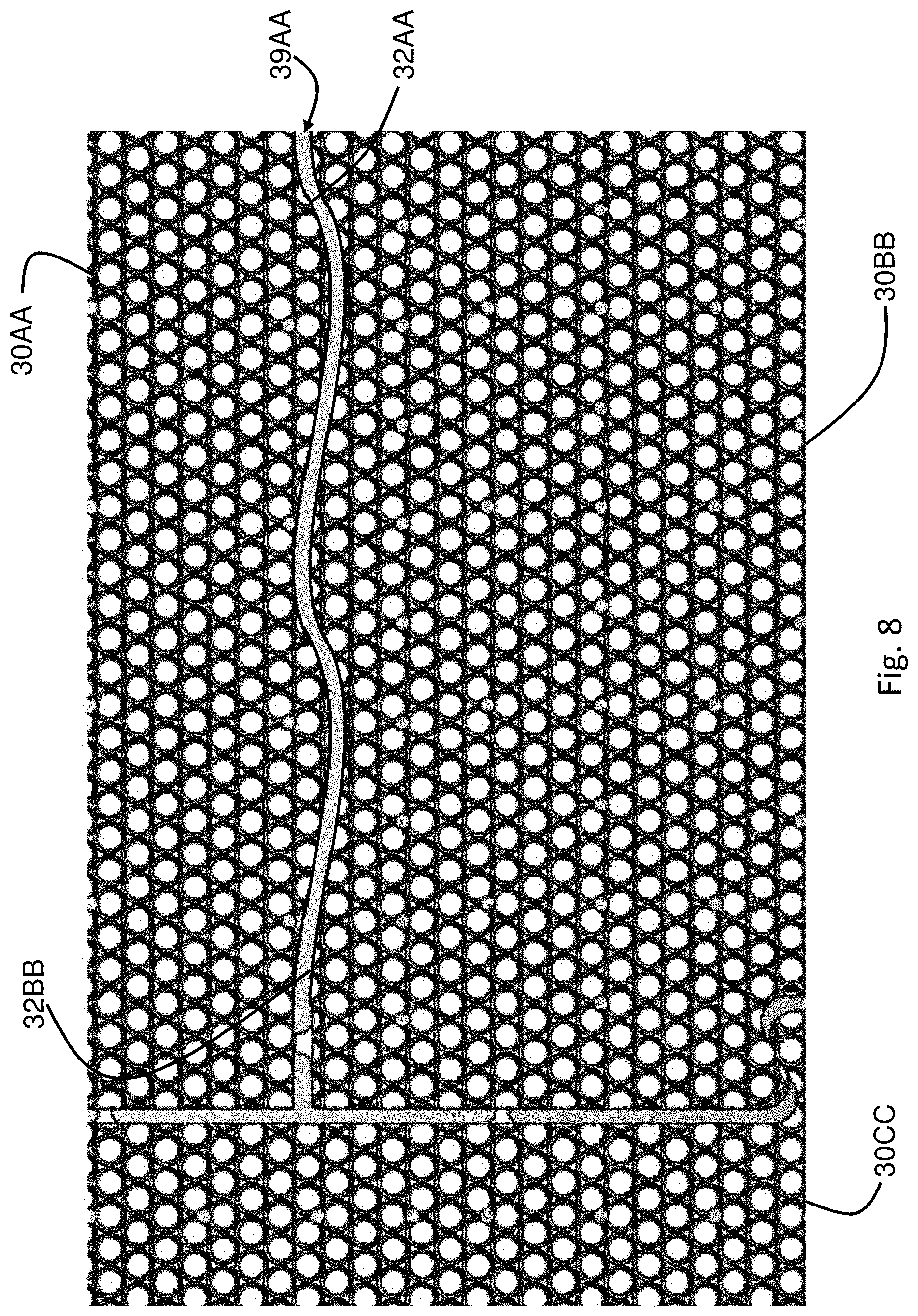 Patent US11781272 Figure 5 – Base for turf system with vertical support extensions at panel edges