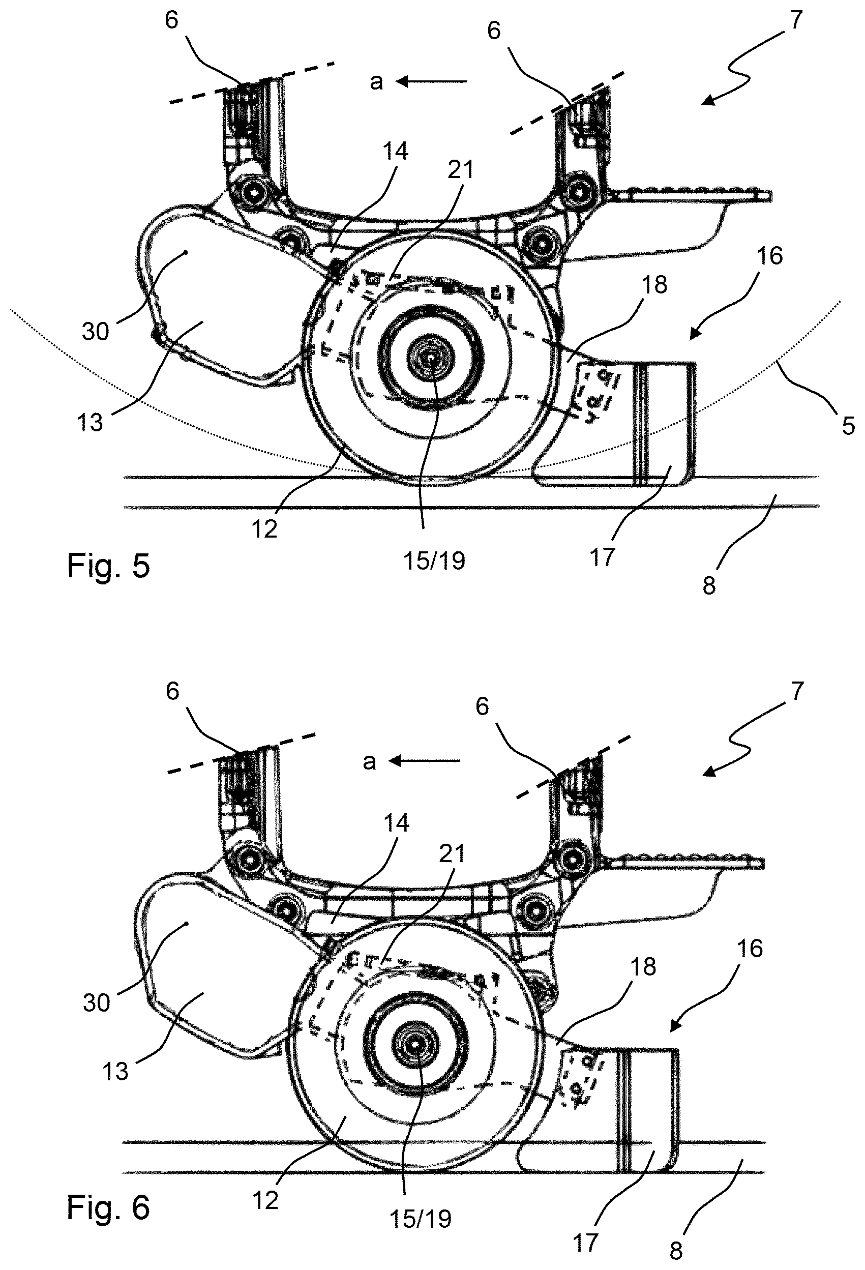 Patent US11781273 Figure 3 – Ground compaction apparatus for compacting a subsoil cover layer, asphalt roller, and method for operating a ground compaction apparatus