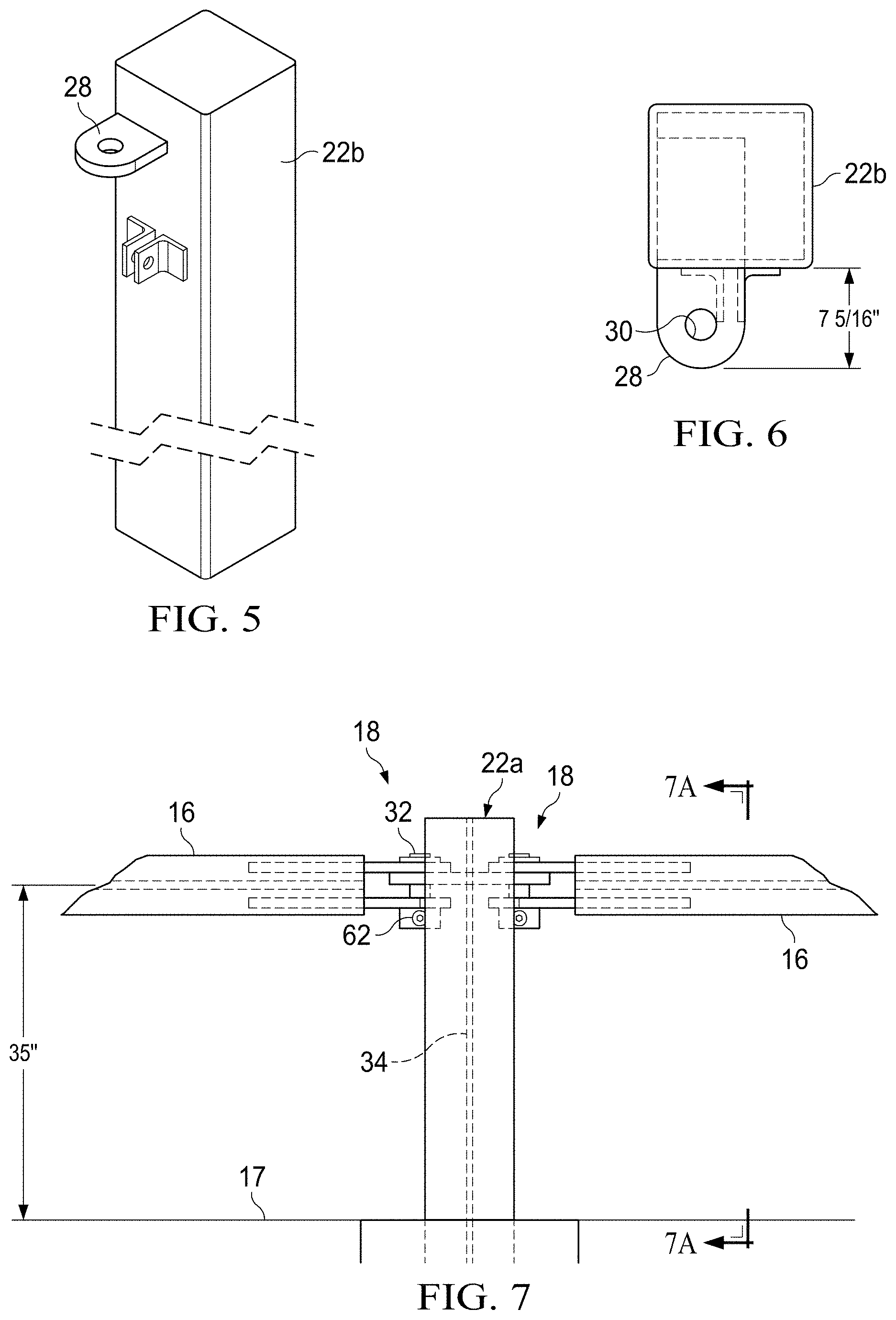 Patent US11781275 Figure 4 – Post and beam vehicle barrier