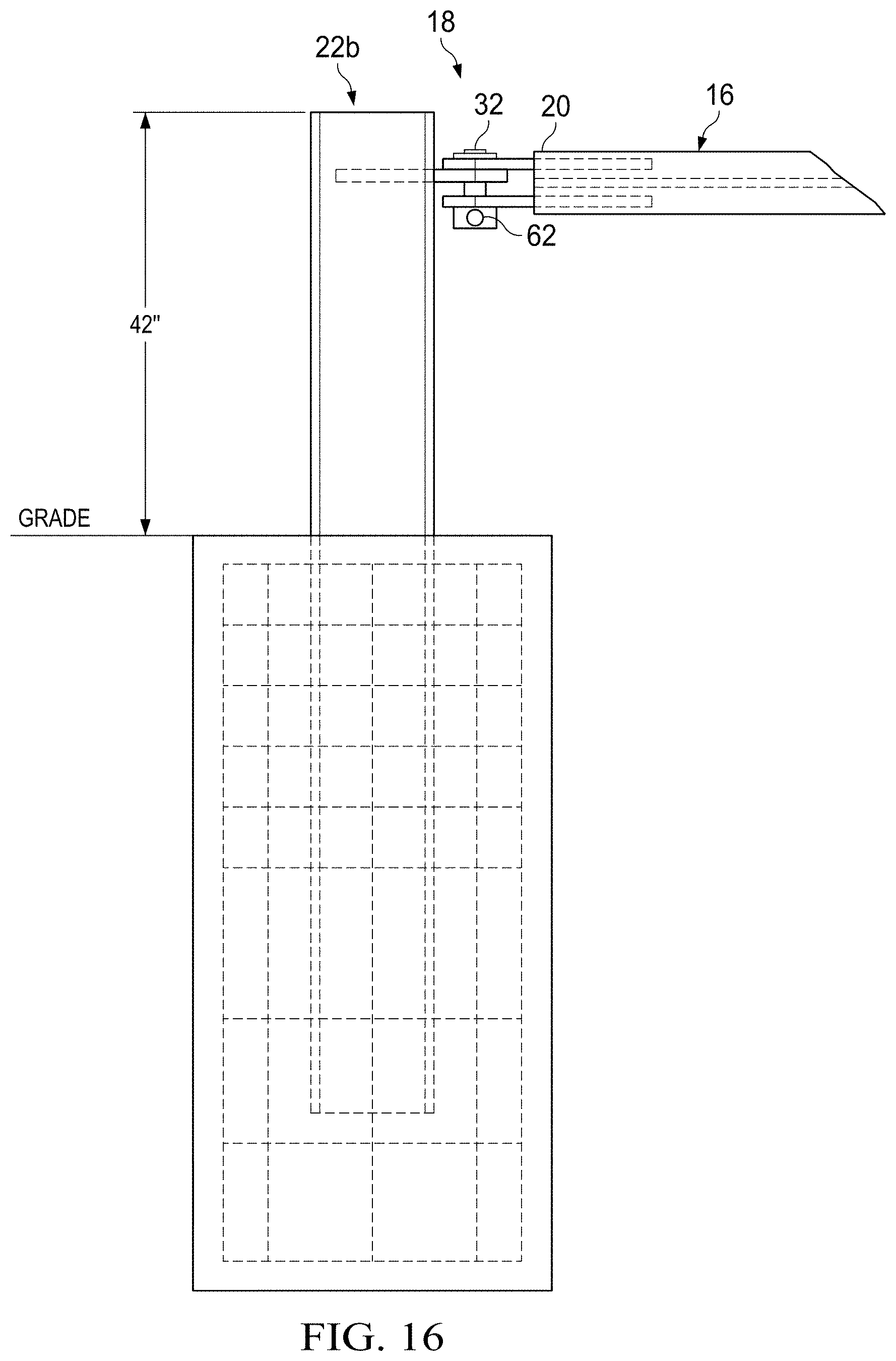 Patent US11781275 Figure 11 – Post and beam vehicle barrier