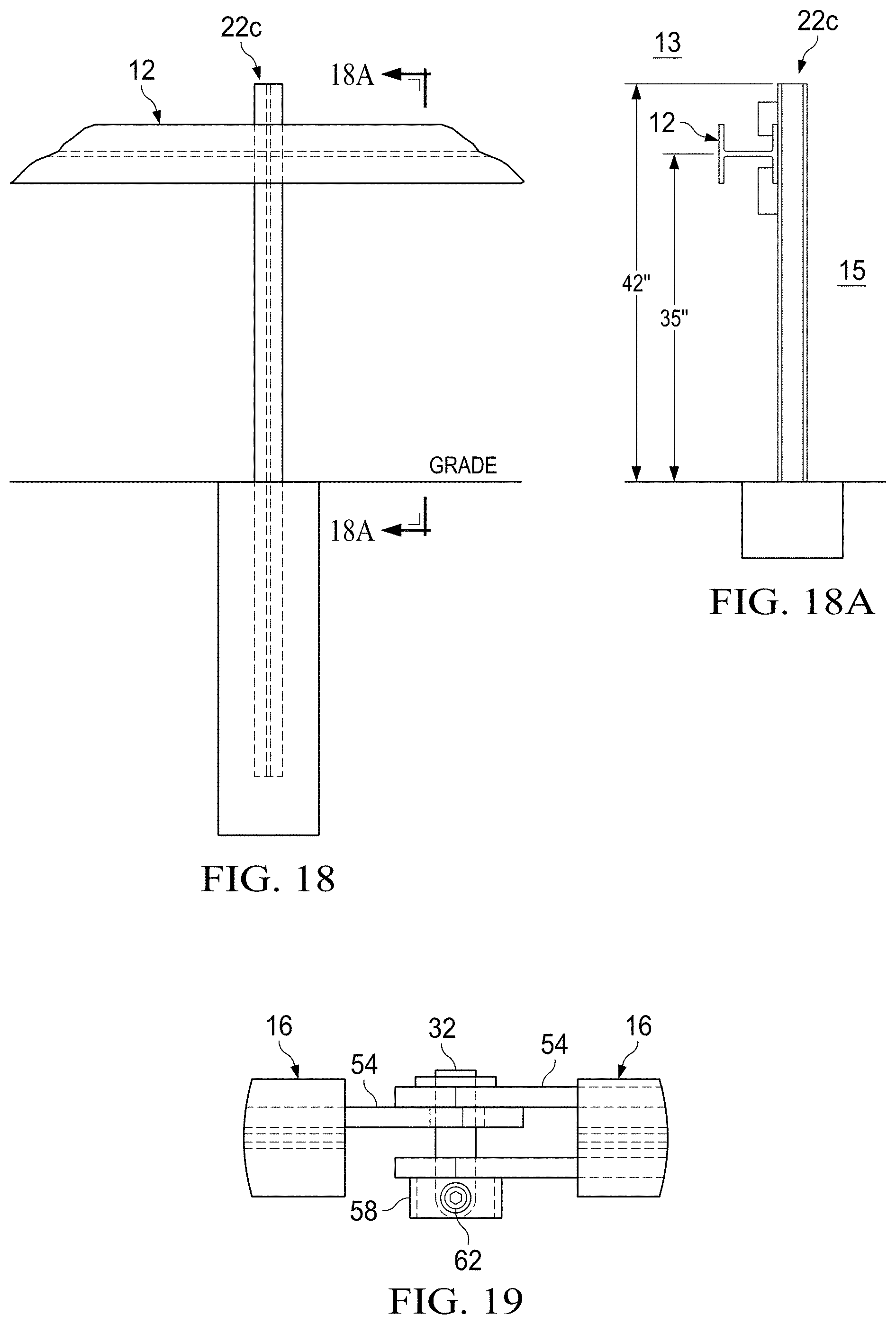 Patent US11781275 Figure 13 – Post and beam vehicle barrier