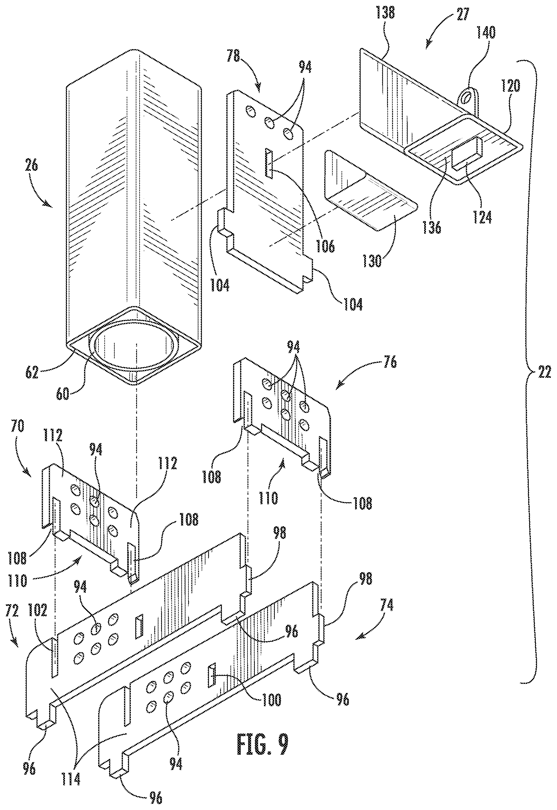 Patent US11781276 Figure 7 – Shallow-mount braced-post barrier