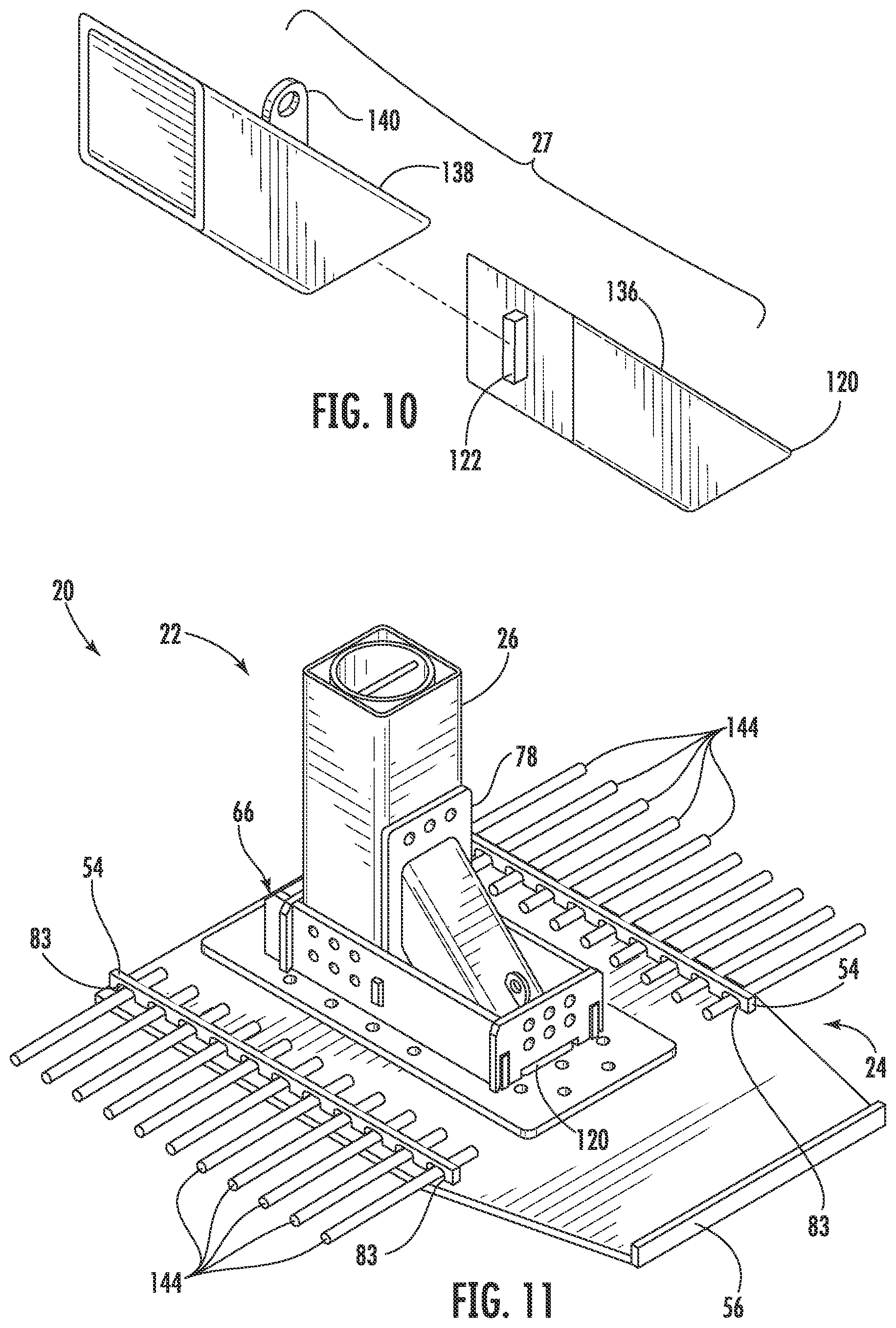 Patent US11781276 Figure 8 – Shallow-mount braced-post barrier