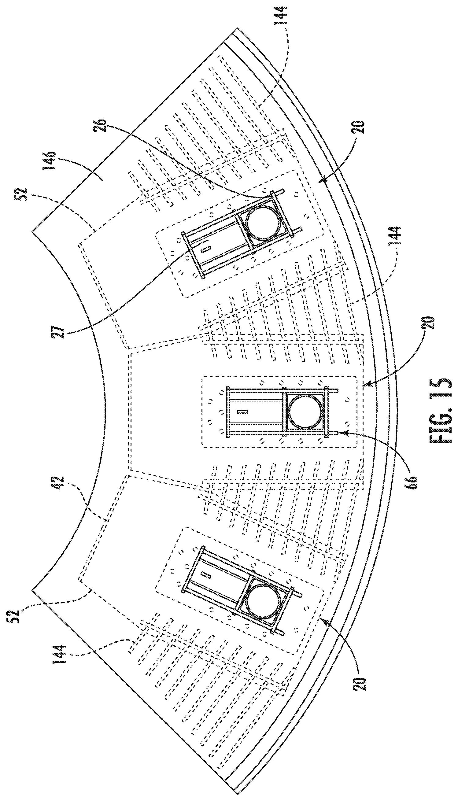 Patent US11781276 Figure 12 – Shallow-mount braced-post barrier