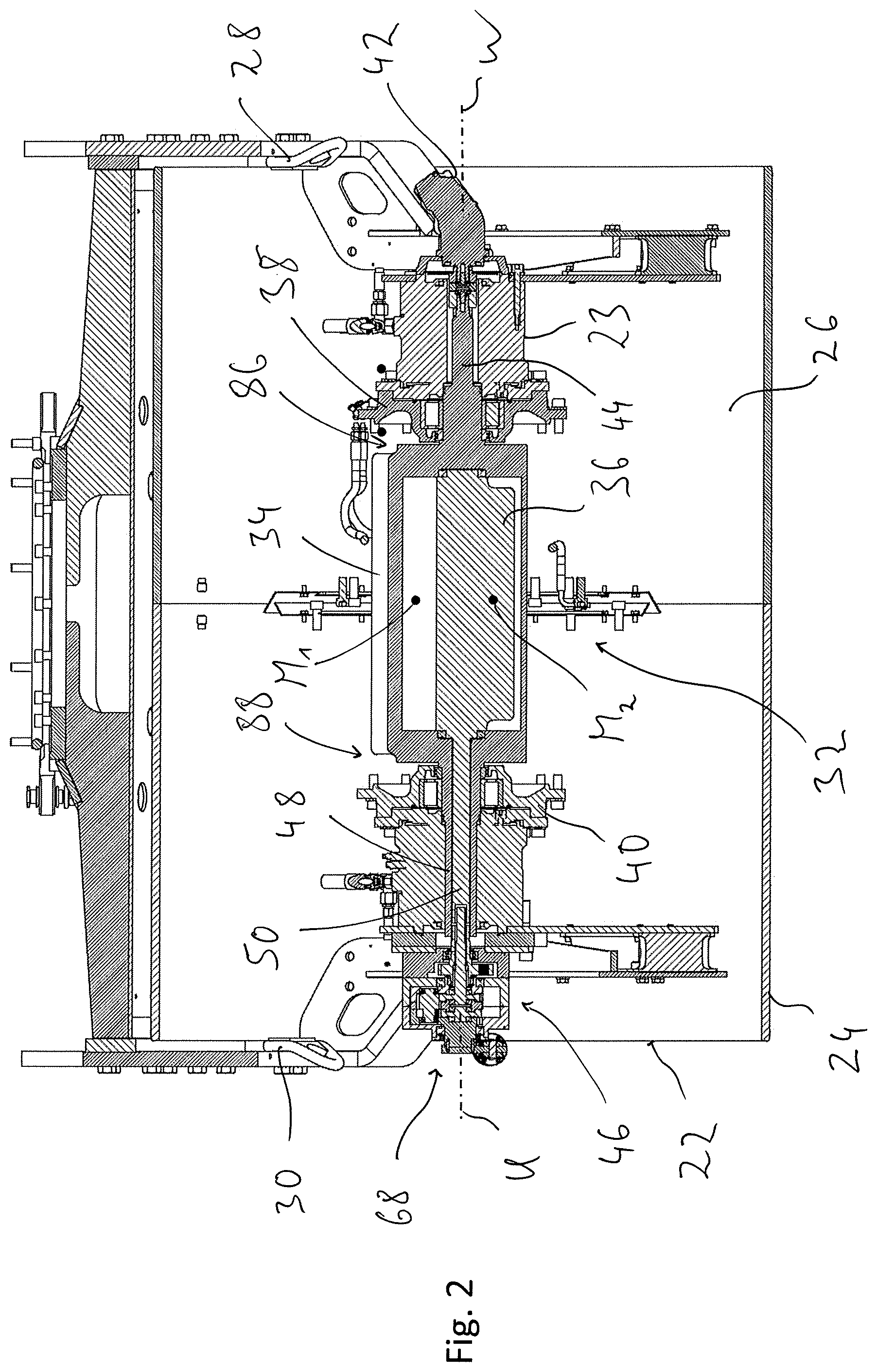 Patent US11781278 Figure 2 – Unbalance arrangement for a compactor roller of a soil compactor