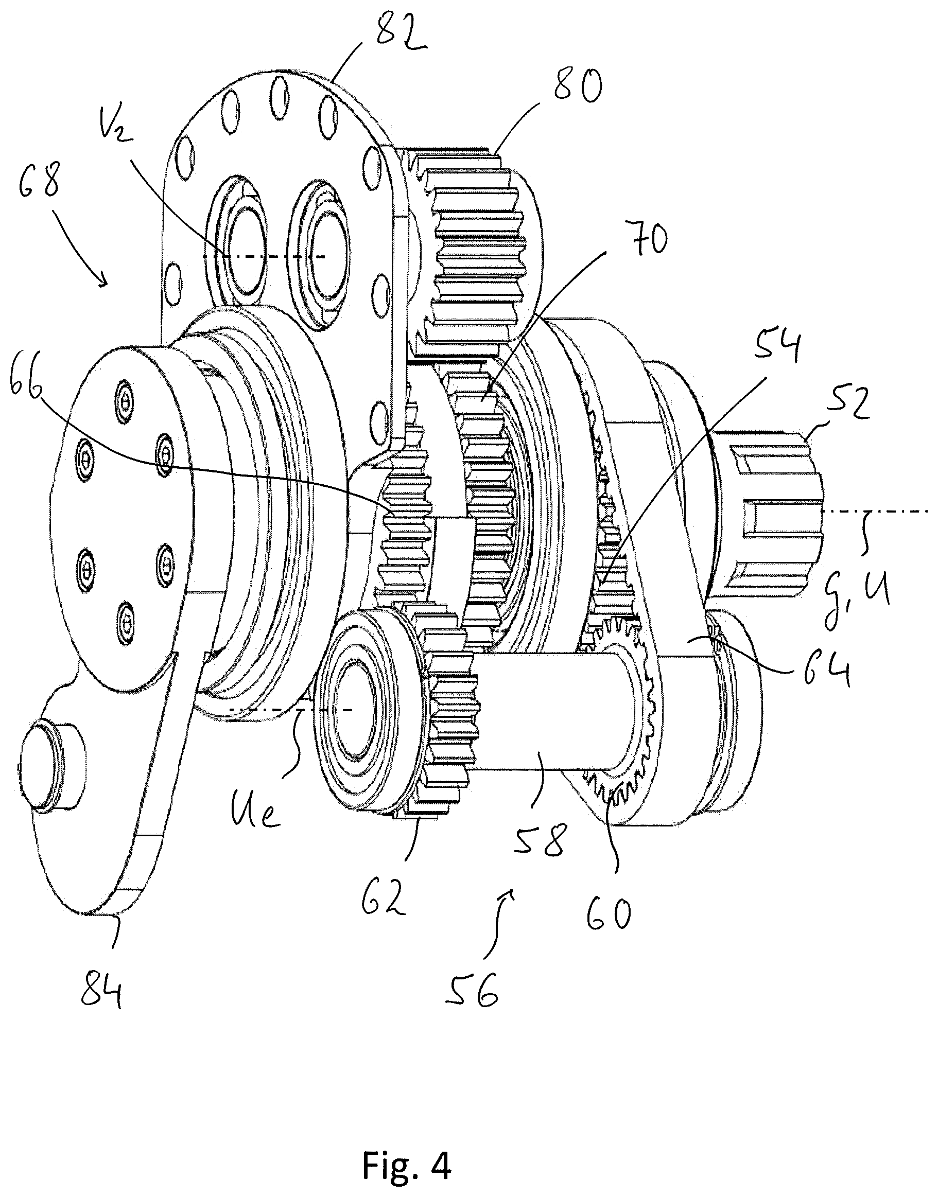 Patent US11781278 Figure 4 – Unbalance arrangement for a compactor roller of a soil compactor