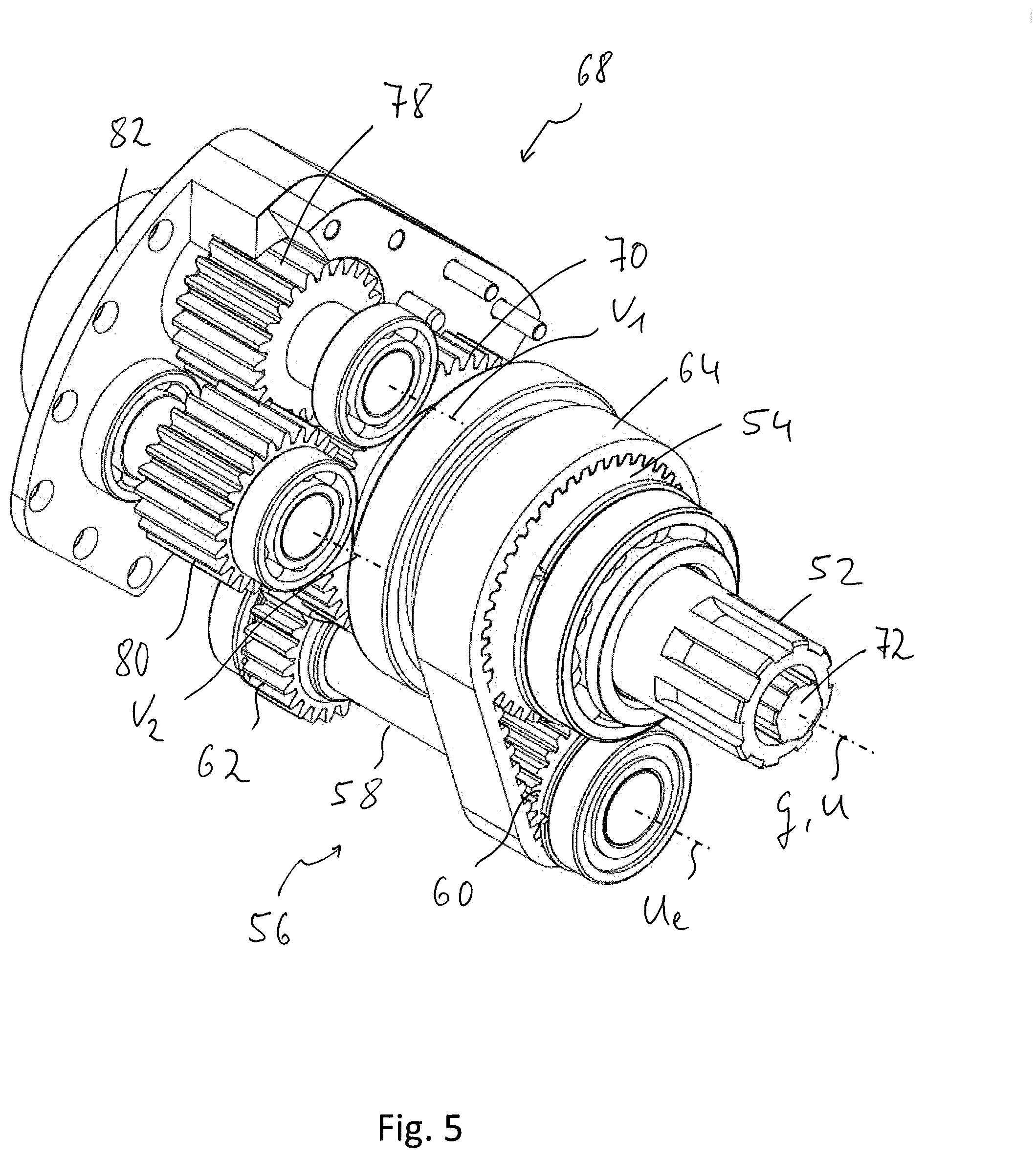 Patent US11781278 Figure 5 – Unbalance arrangement for a compactor roller of a soil compactor