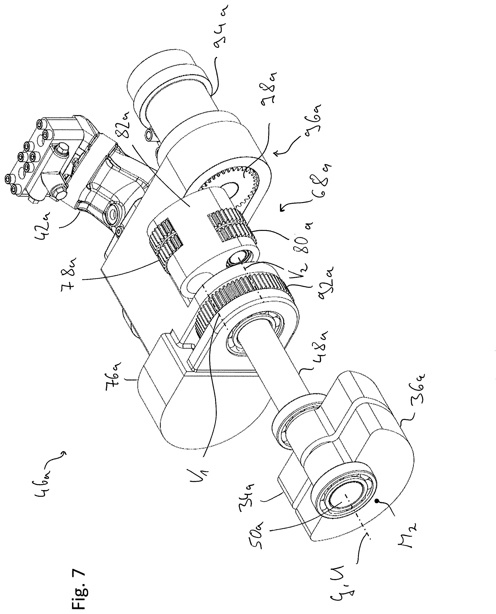 Patent US11781278 Figure 7 – Unbalance arrangement for a compactor roller of a soil compactor