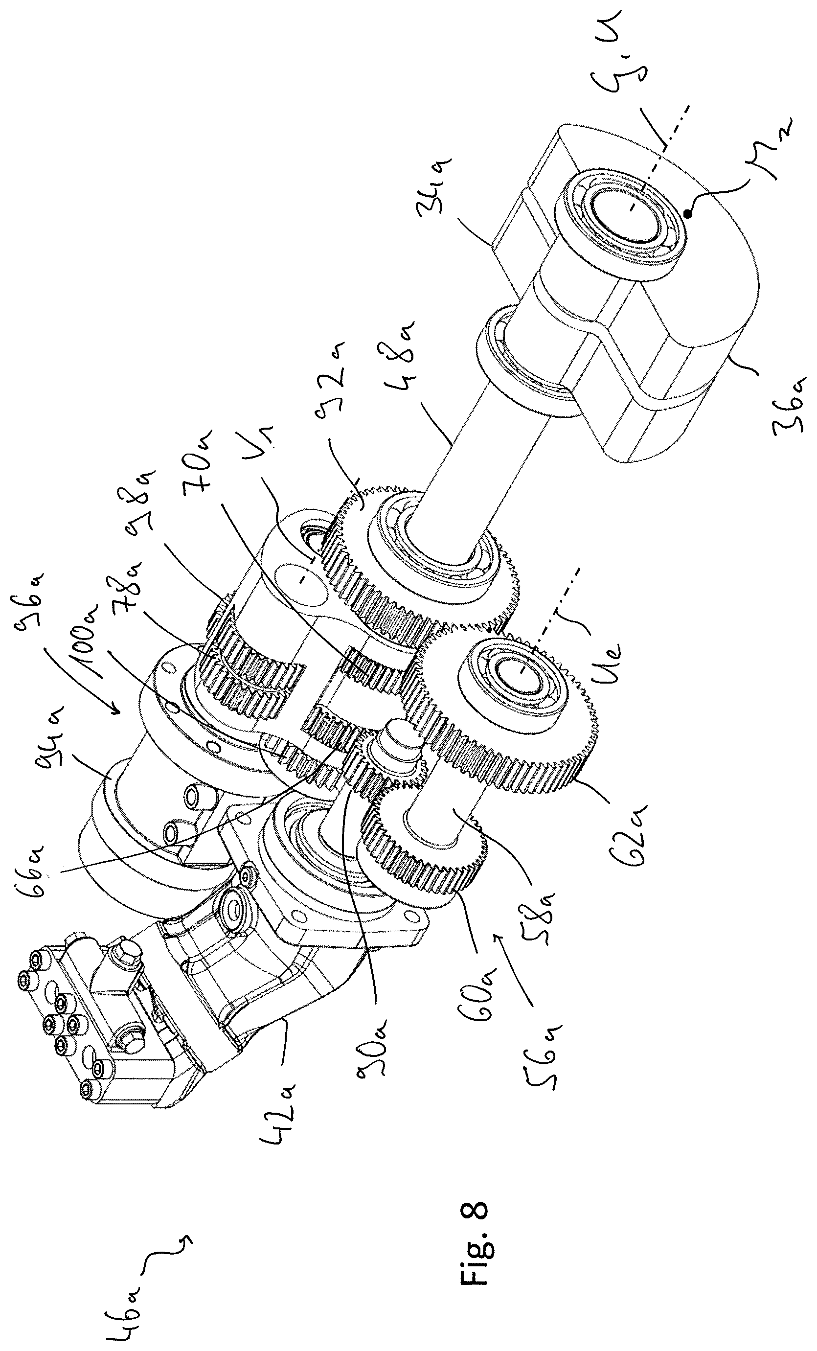 Patent US11781278 Figure 8 – Unbalance arrangement for a compactor roller of a soil compactor