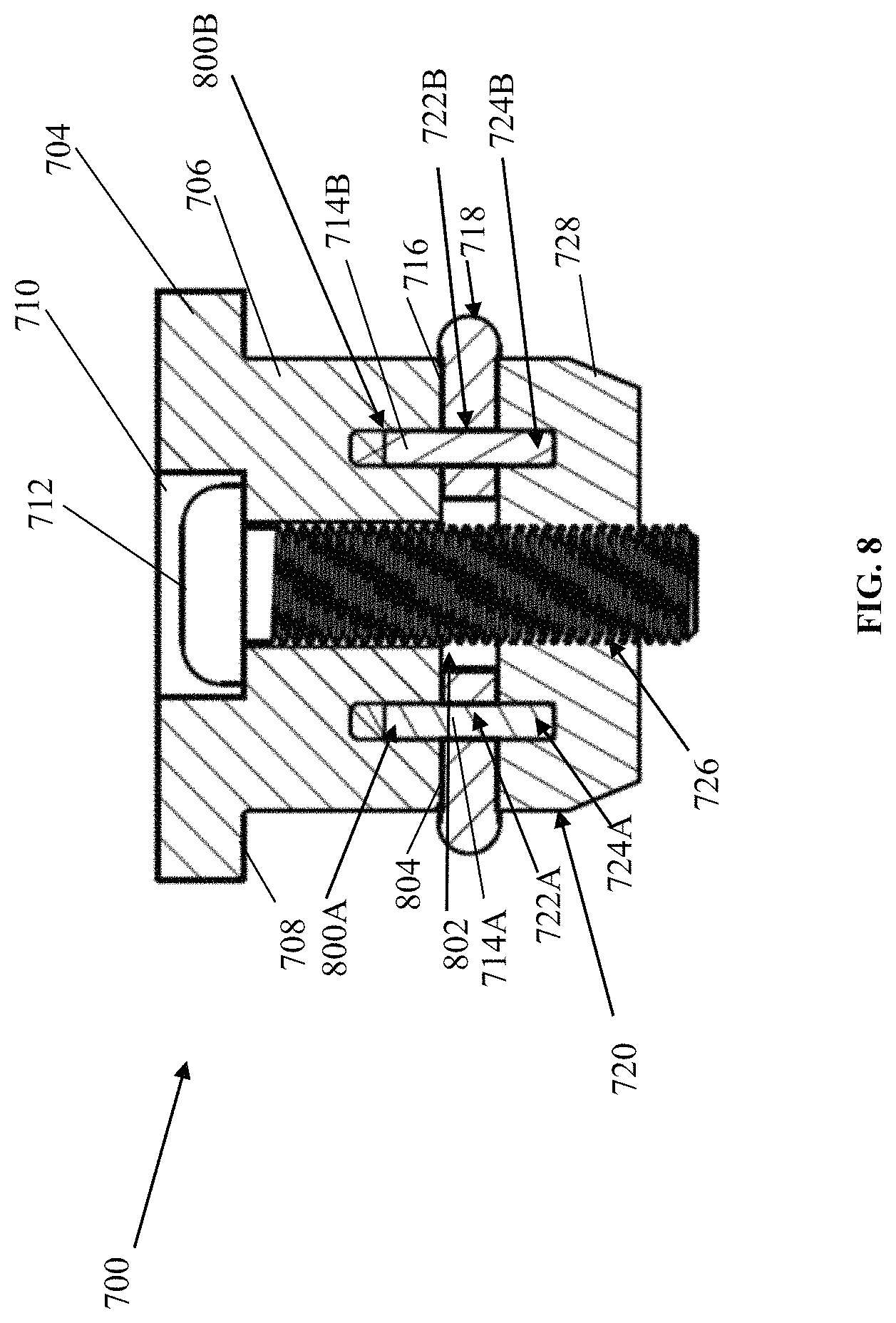Patent US11781279 Figure 8 – Pile connection devices and methods thereof