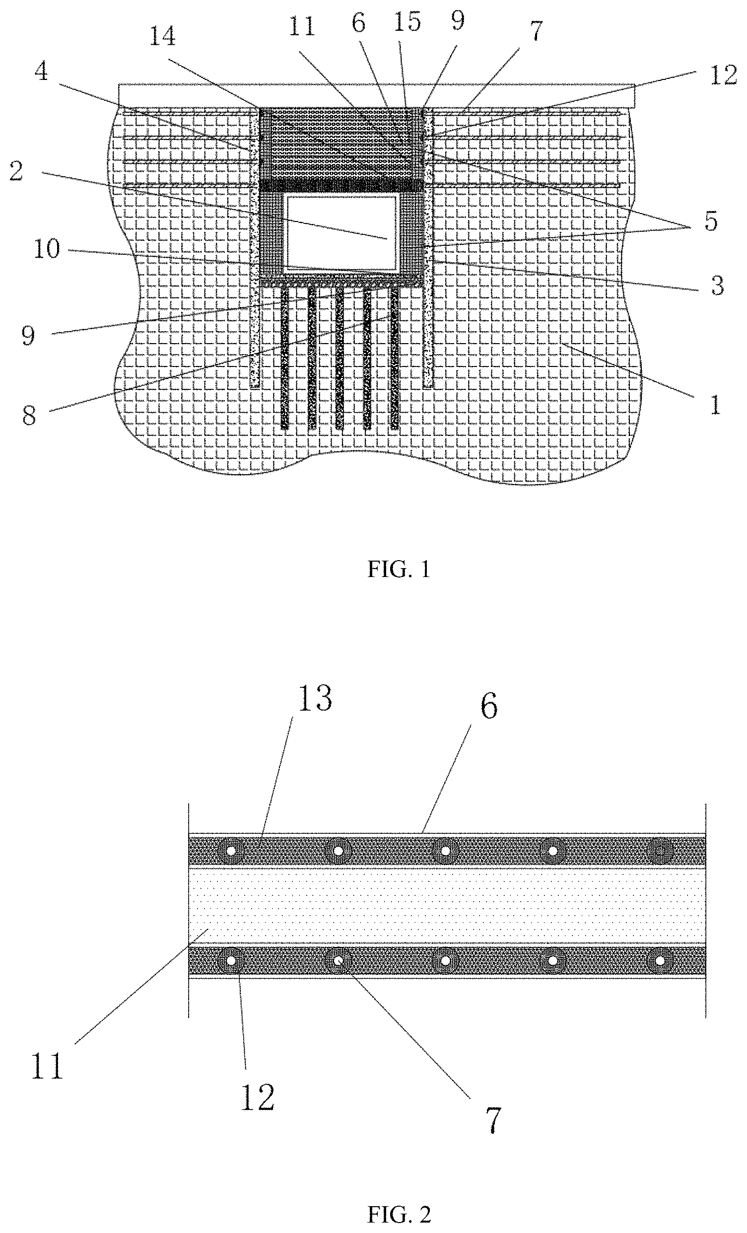 Patent US11781280 Figure 1 – Local deep excavation and backfilling structural subgrade and its rapid construction method