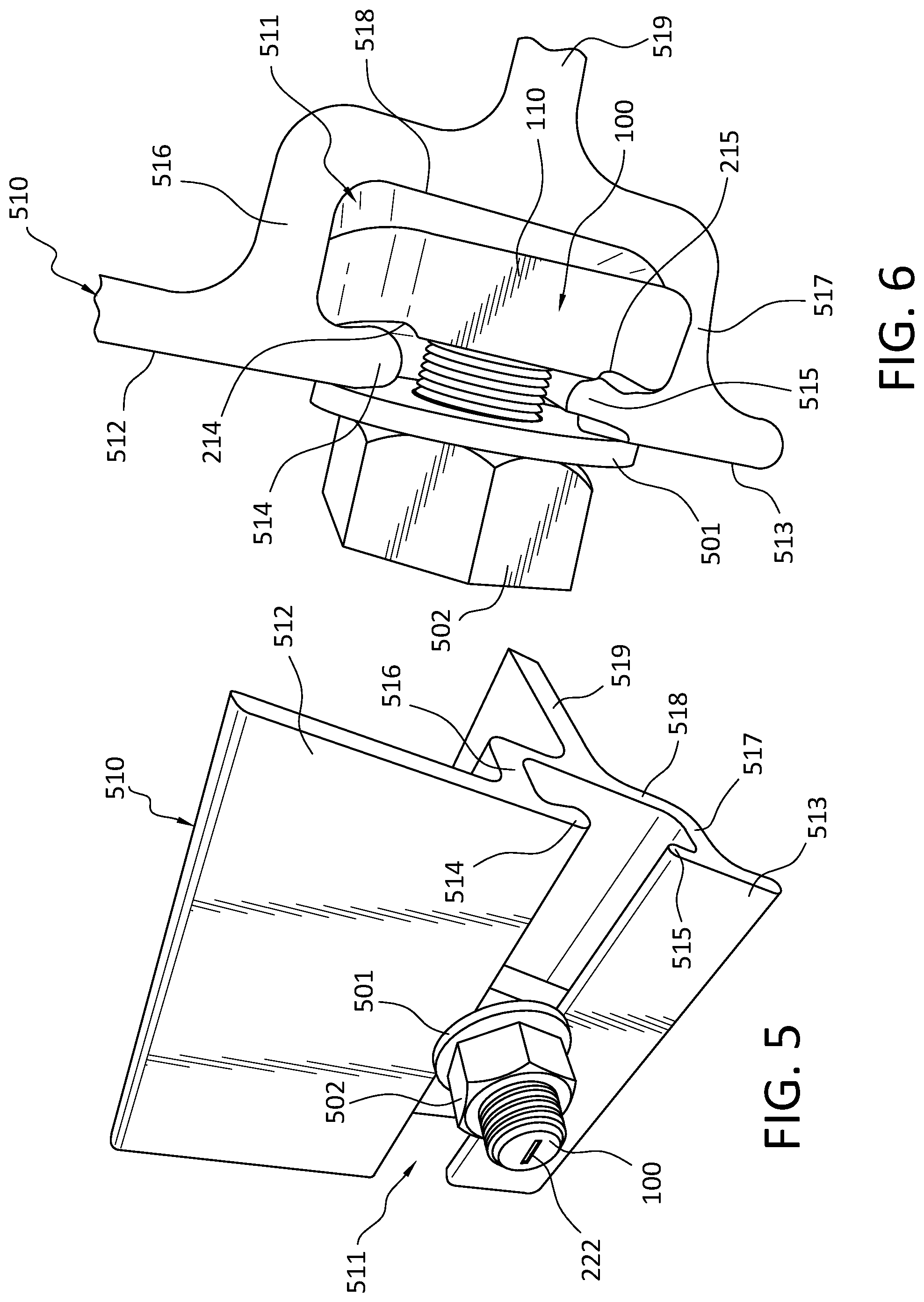 Patent US11781282 Figure 3 – Locking t-bolts, post sleeves, post sleeves with shear connections, and related systems and methods