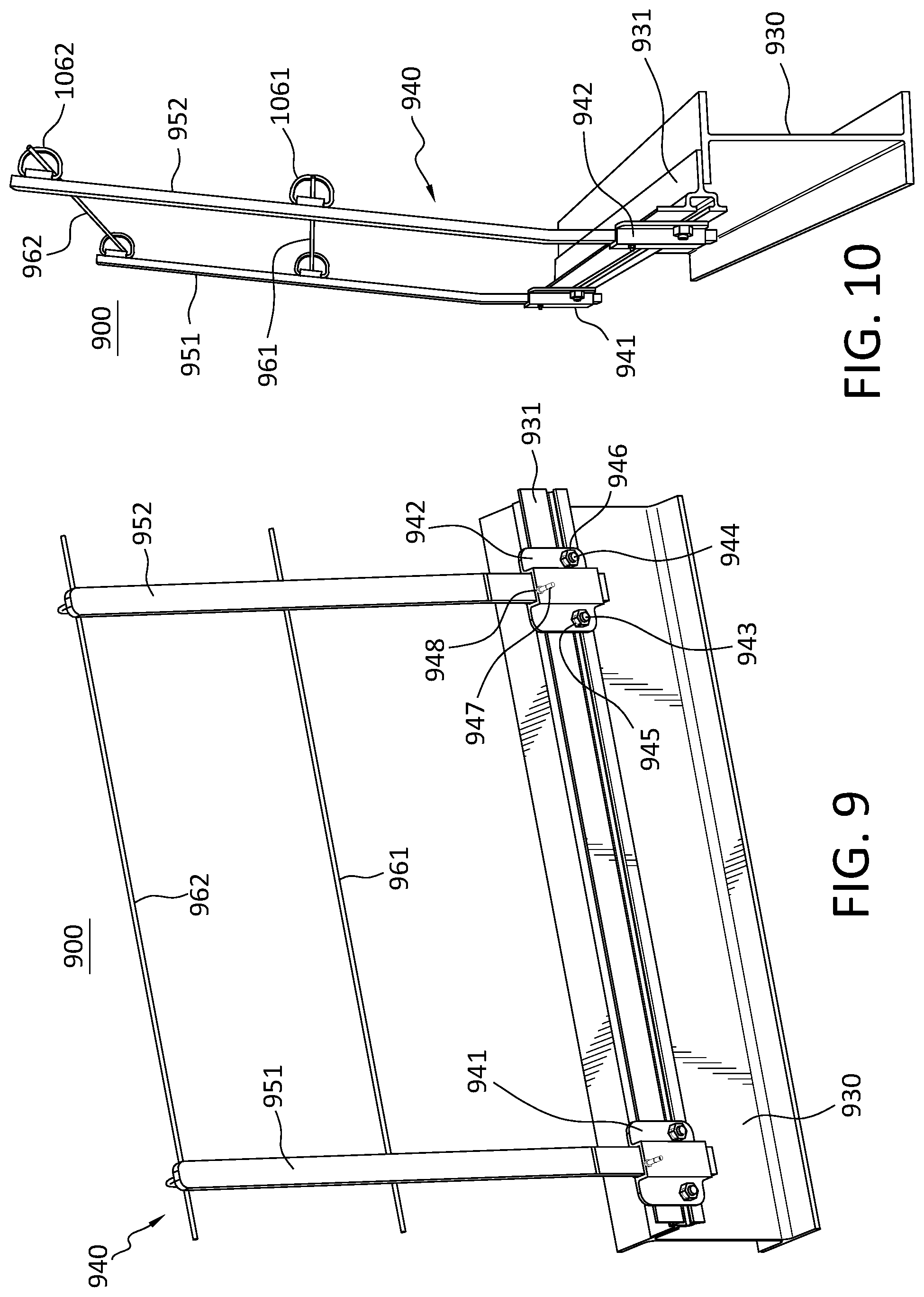 Patent US11781282 Figure 5 – Locking t-bolts, post sleeves, post sleeves with shear connections, and related systems and methods