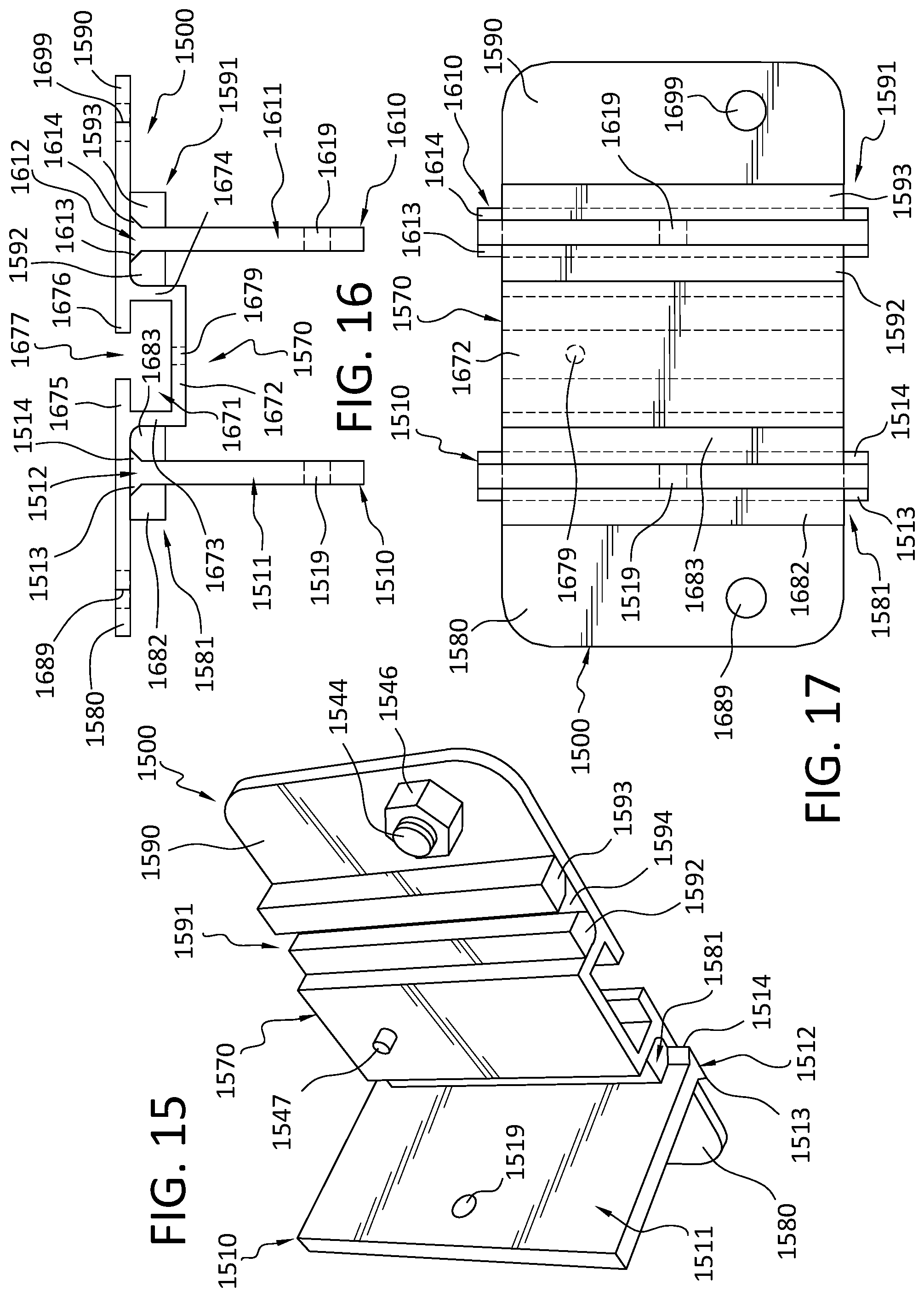 Patent US11781282 Figure 8 – Locking t-bolts, post sleeves, post sleeves with shear connections, and related systems and methods