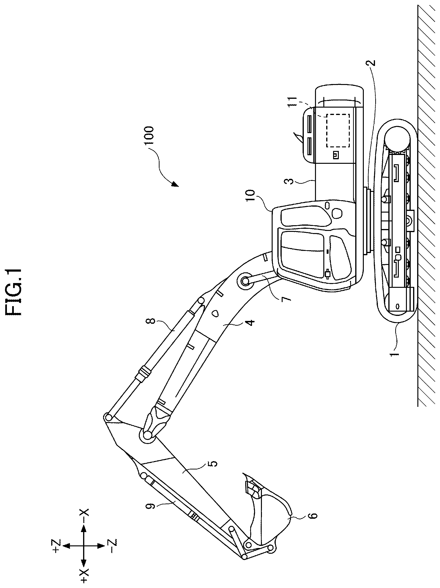 Patent US11781288 Figure 1 – Shovel