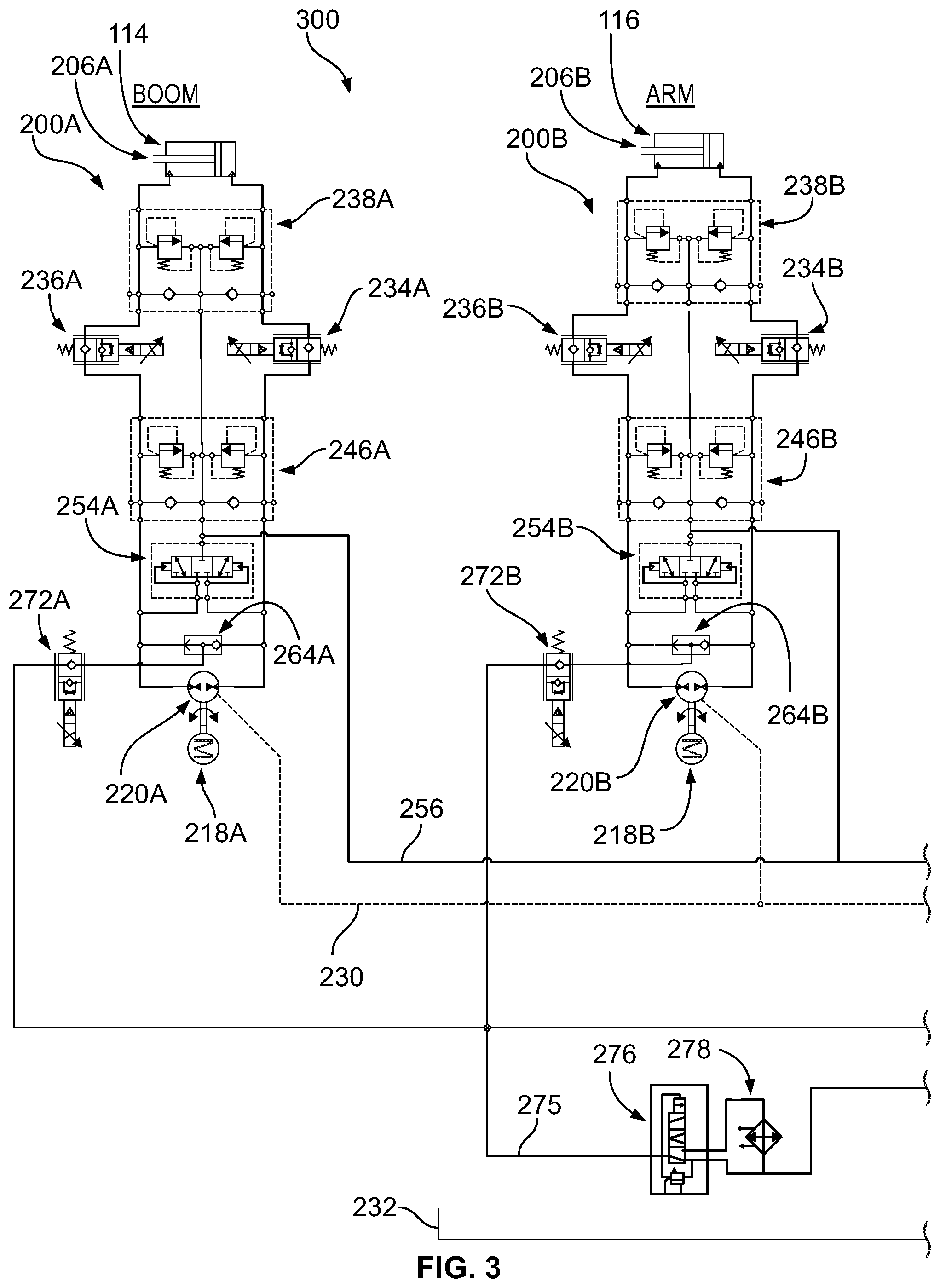 Patent US11781289 Figure 4 – Electro-hydraulic drive system for a machine