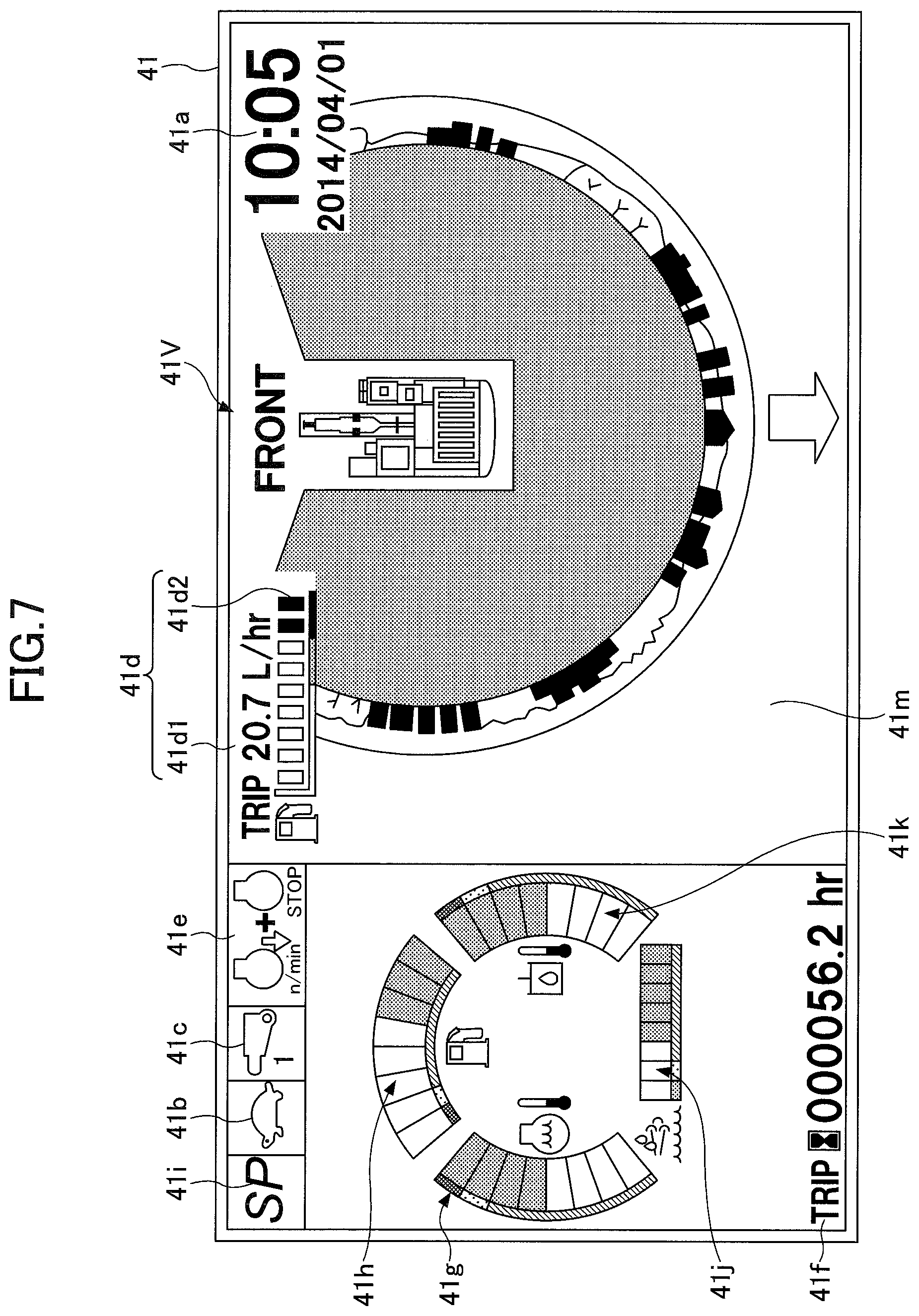 Patent US11781290 Figure 12 – Shovel and output device of shovel